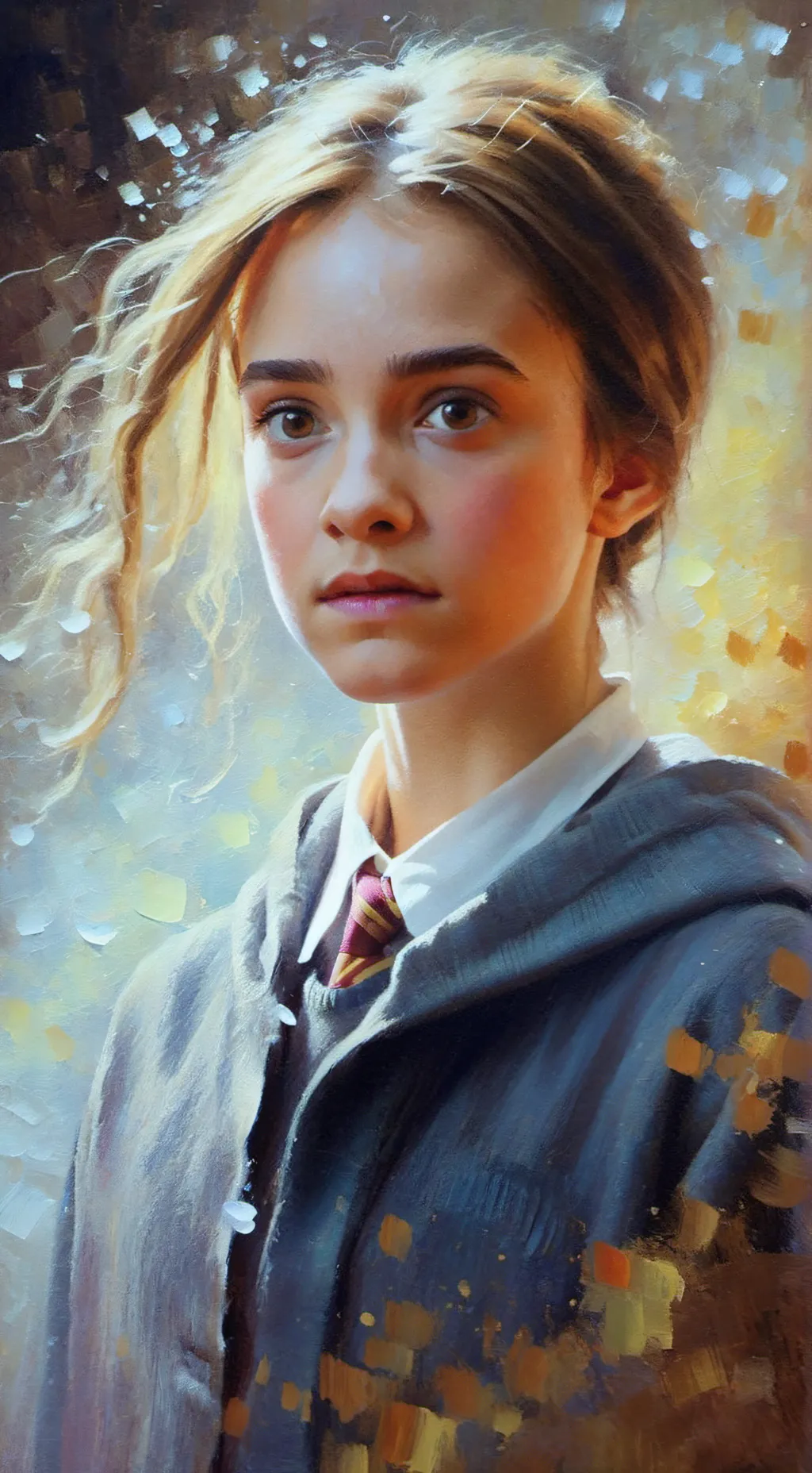 ai character: Hermonie granger  background