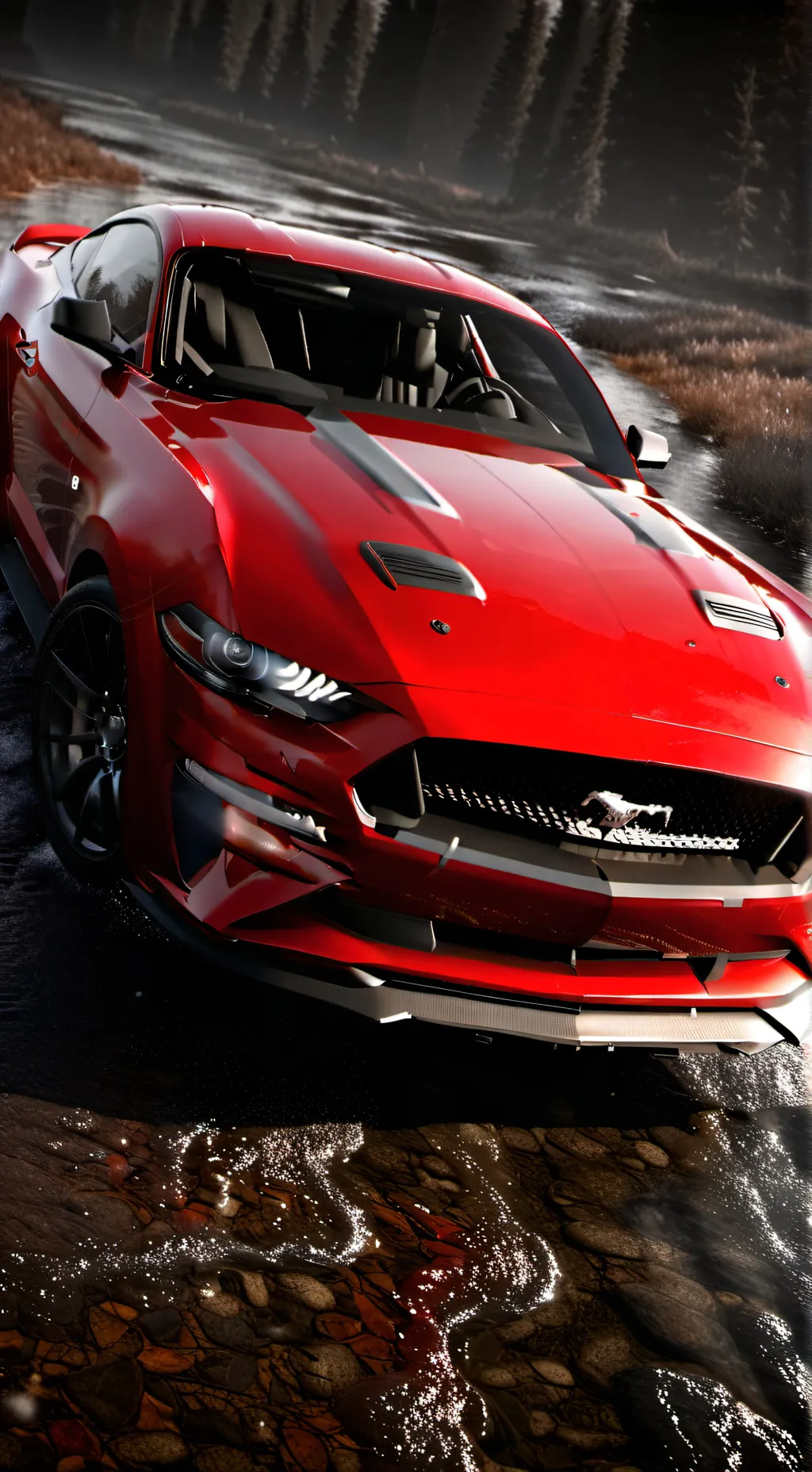 ai character: Ford Mustang background