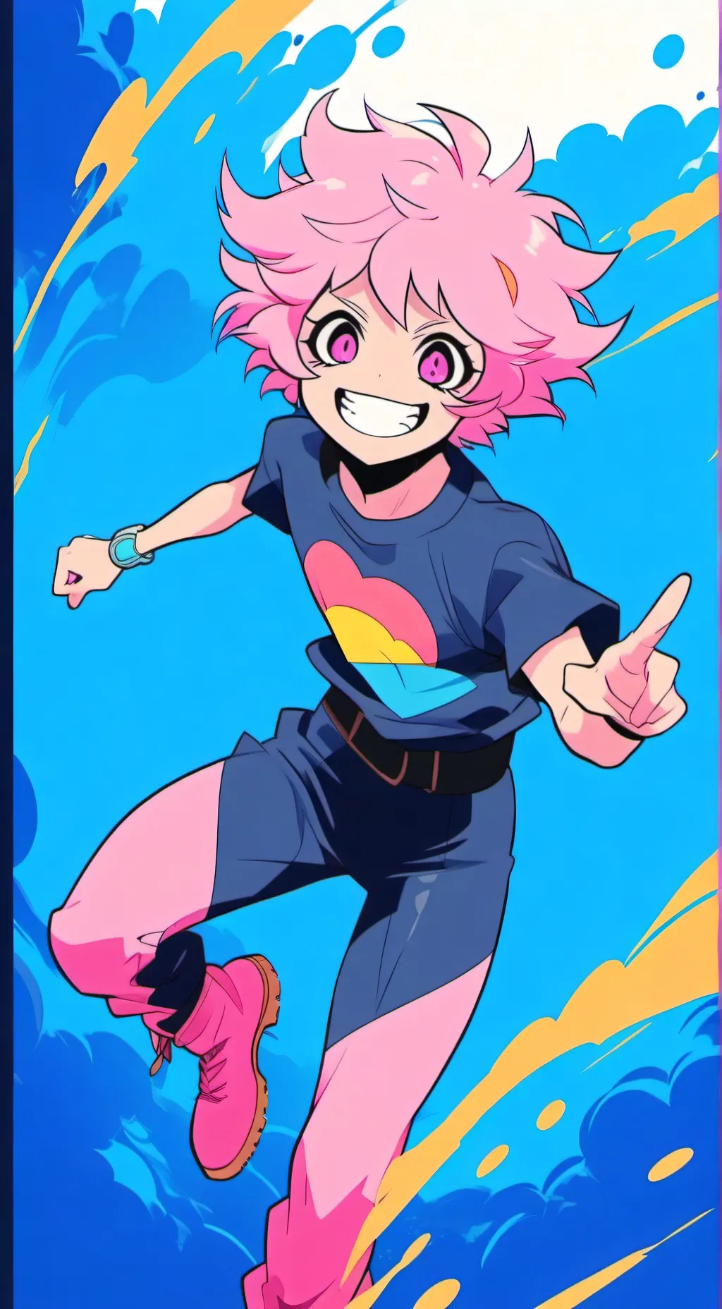ai character: Mina Ashido  background