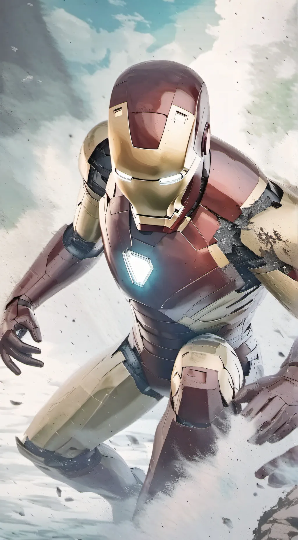 ai character: Iron man  background