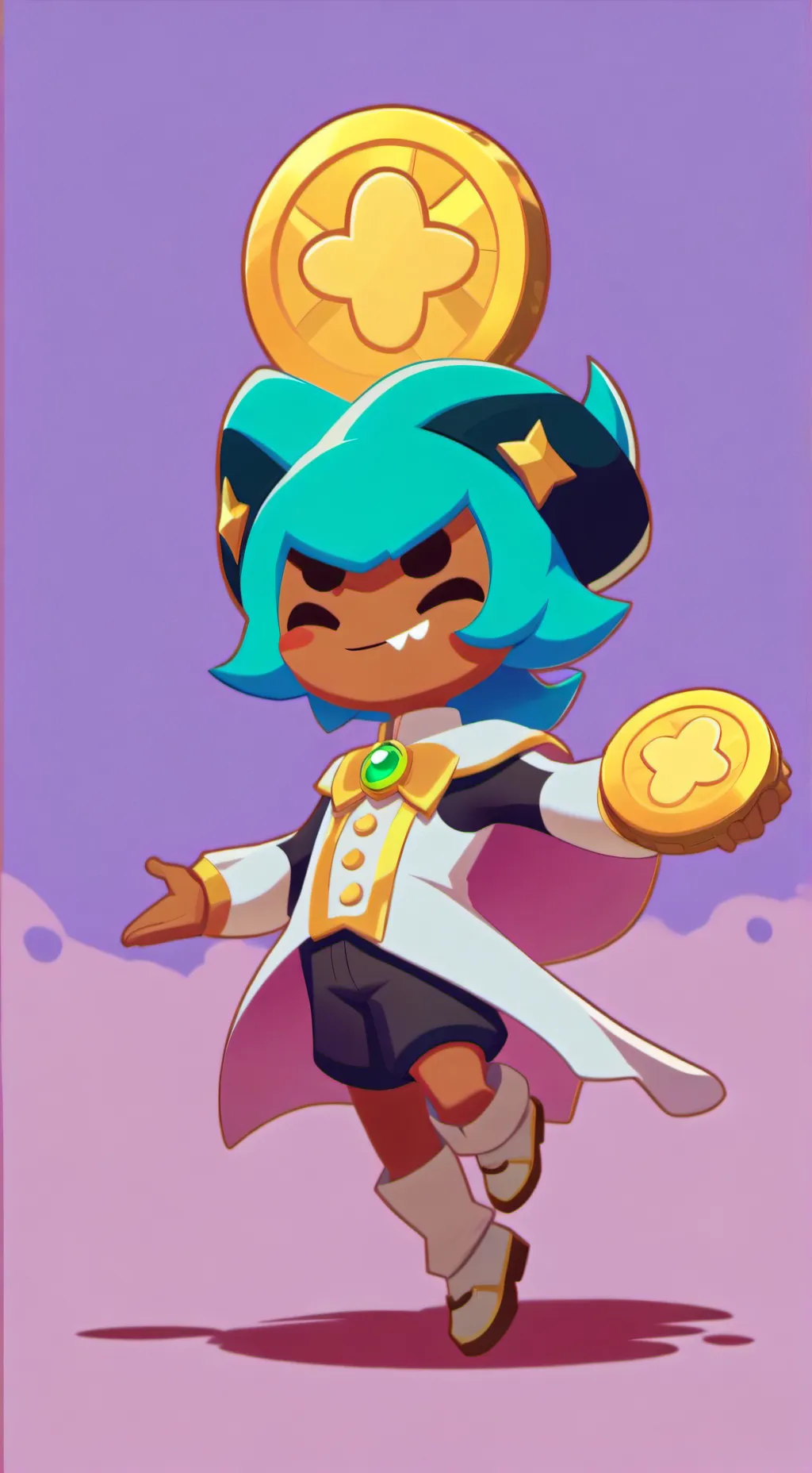 ai character: Shadow milk cookie background