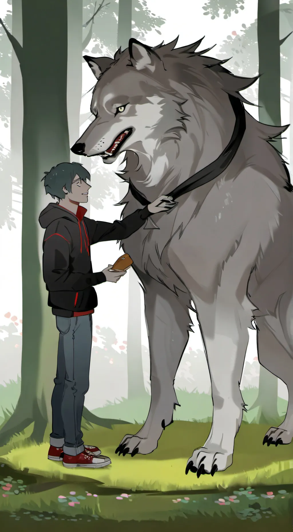 ai character: wolfy background