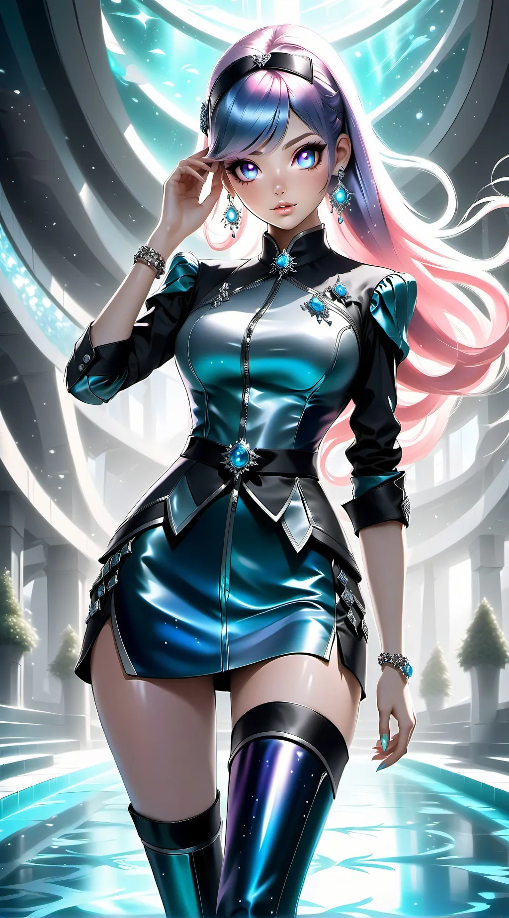 ai character: Paola 🖤 Lucero, 🥀 background