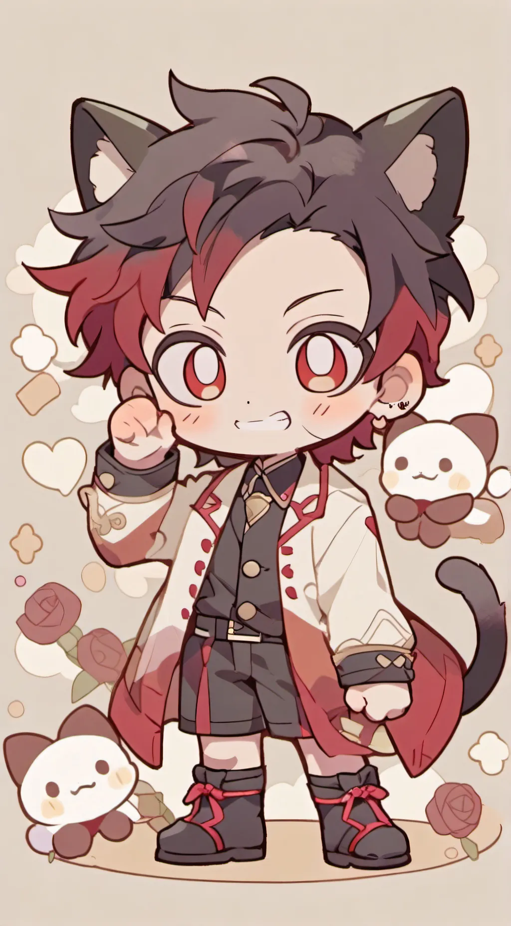 ai character: cat tanjiro background