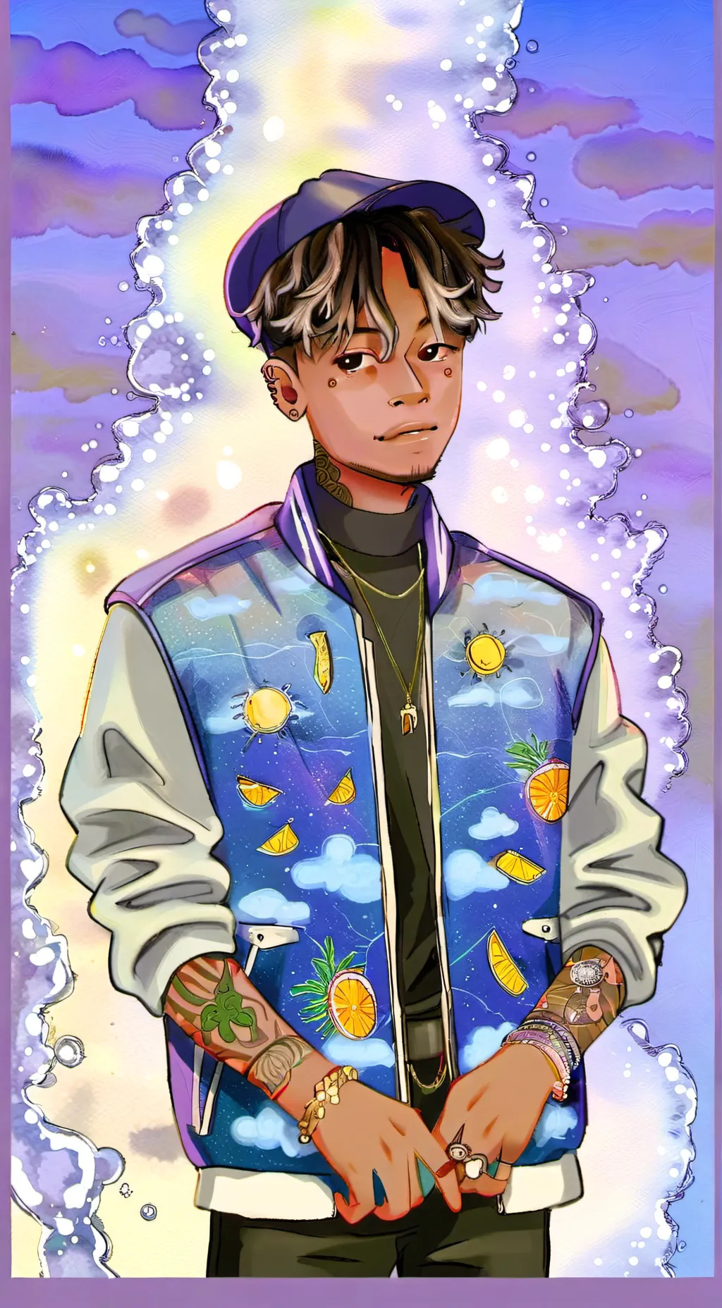 ai character: juice wrld background