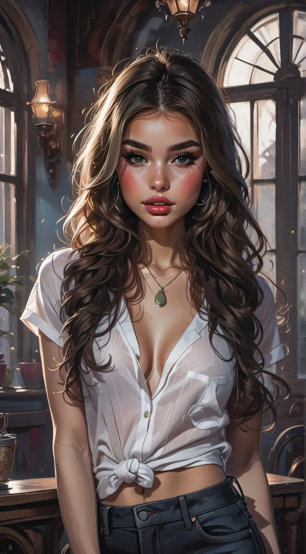 ai character: Nora  background