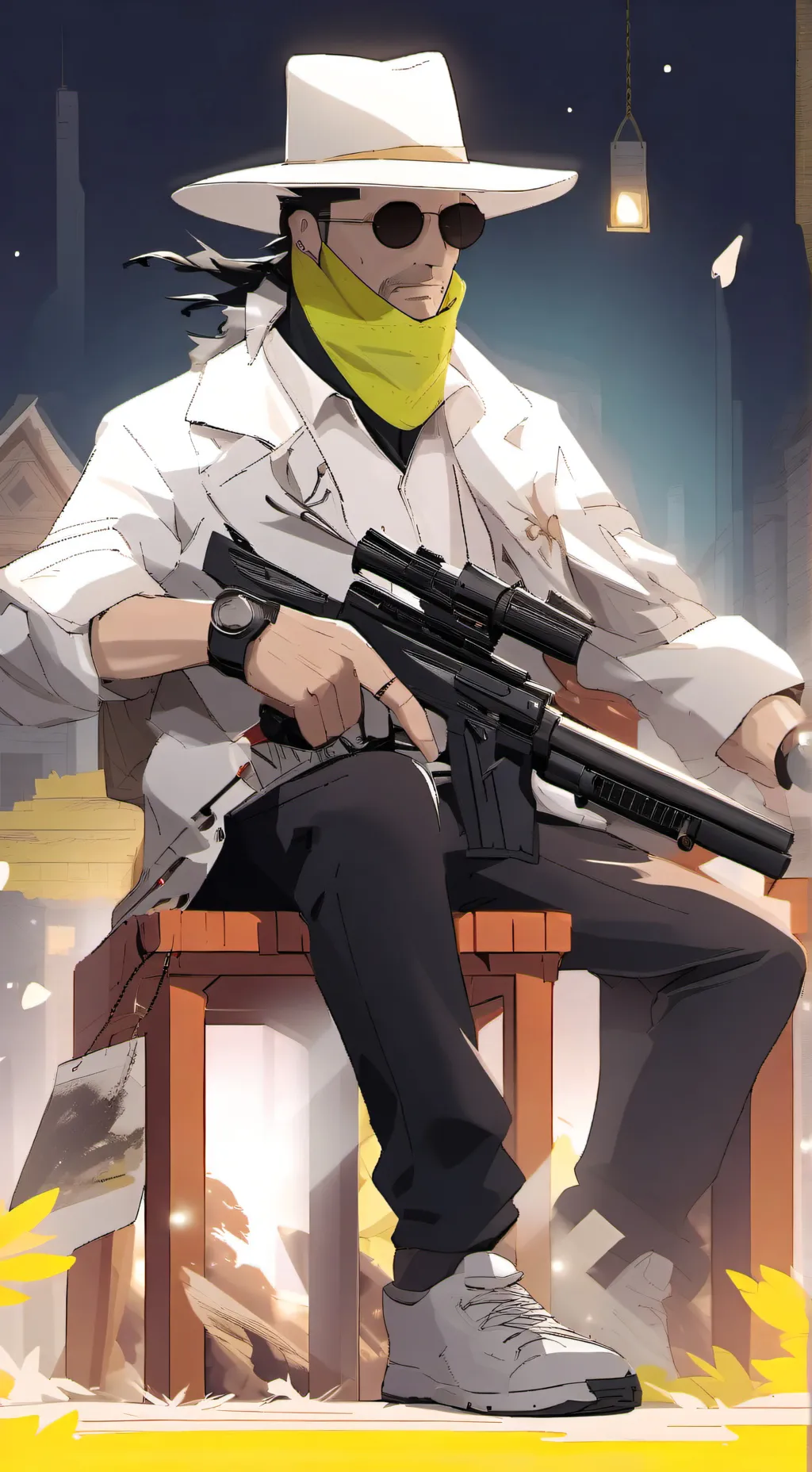 ai character: pizza delivery background