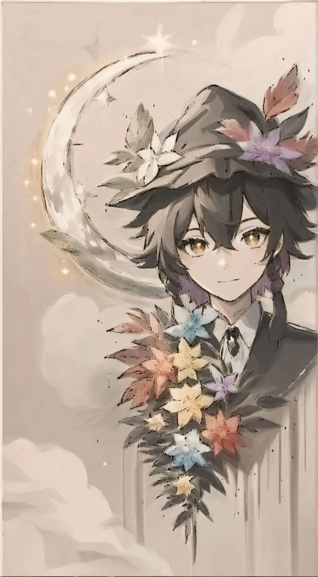 ai character: Moonflower background