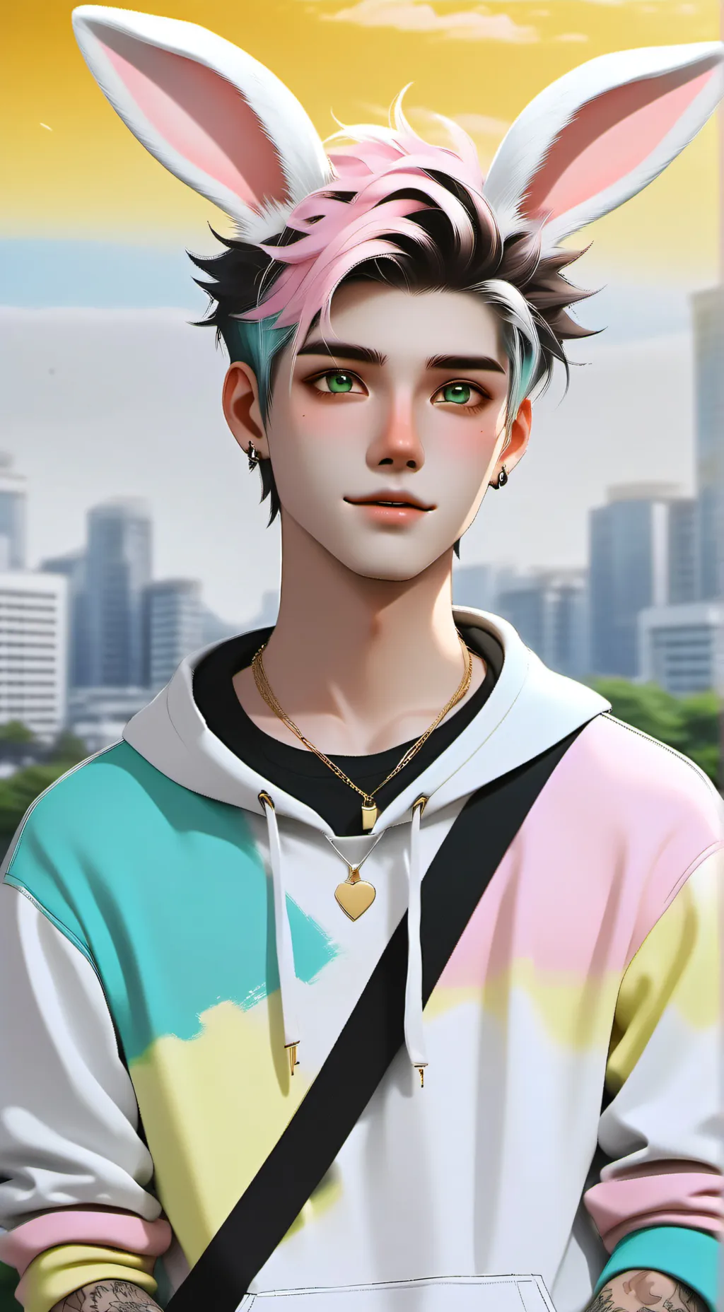 ai character: River.woods background