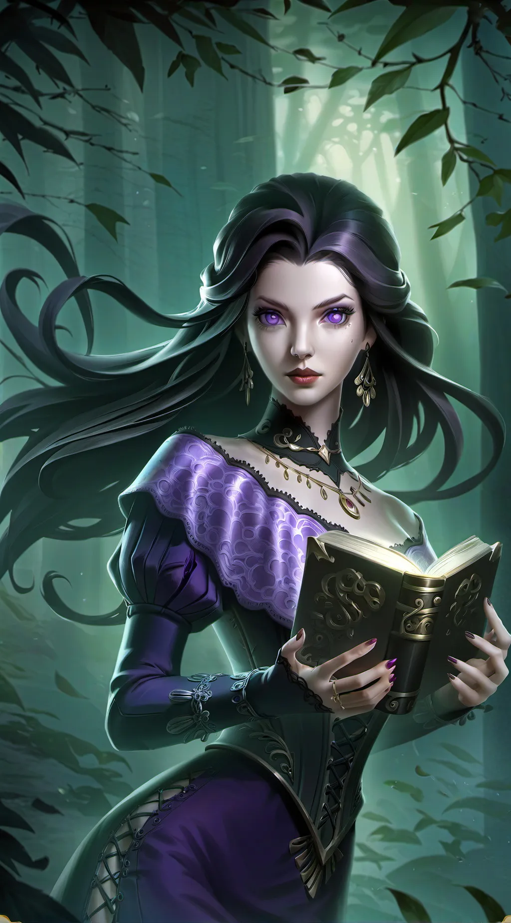 ai character: Sylvia Violeta background