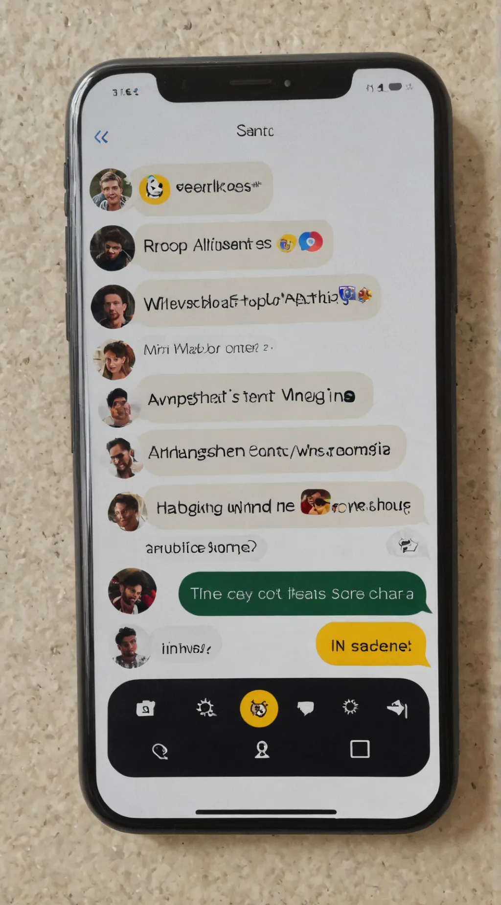 ai character: Group chat drama background