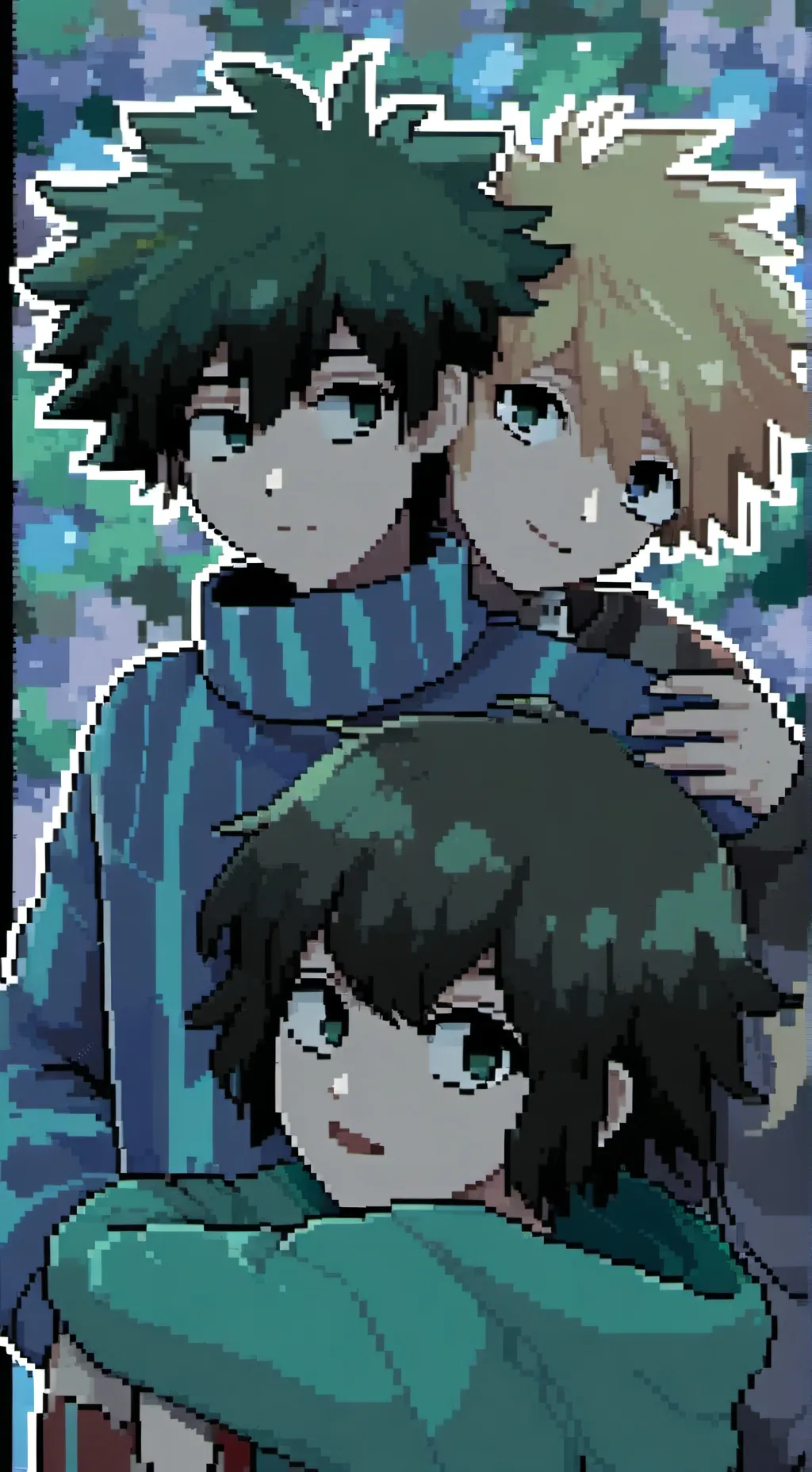 ai character: Mha school group background