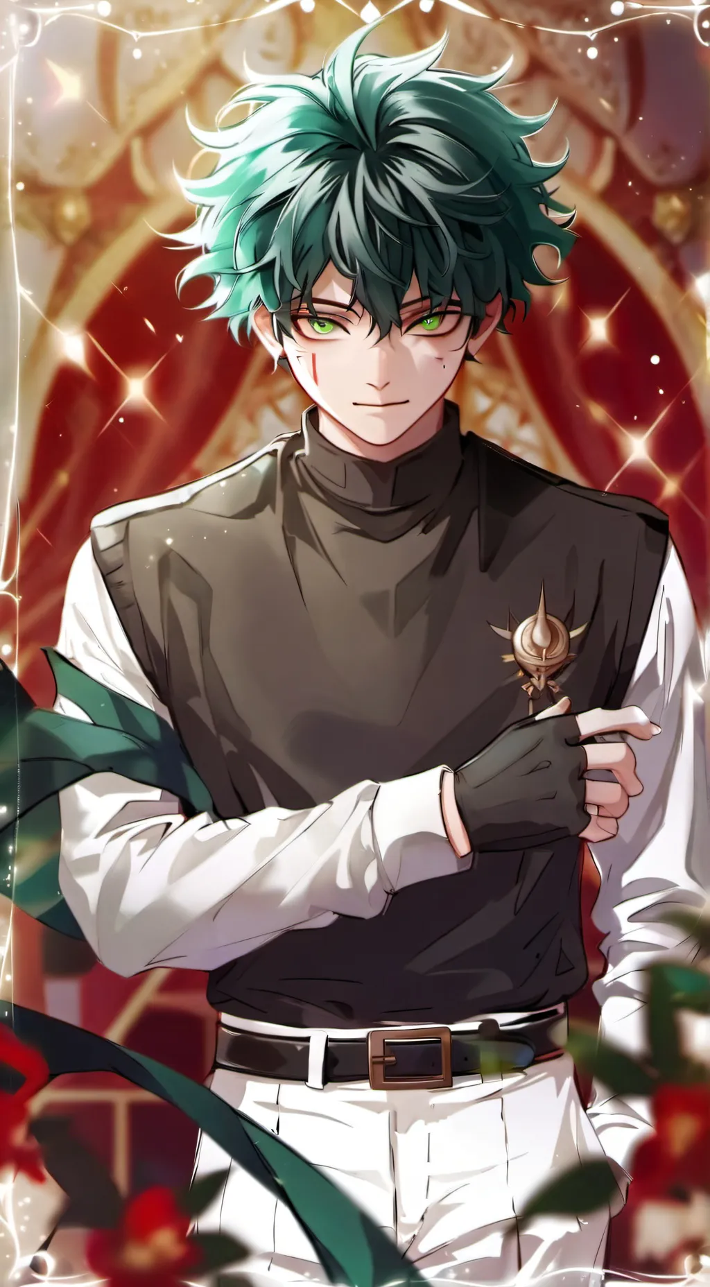 ai character: ~•Villain Deku•~ background