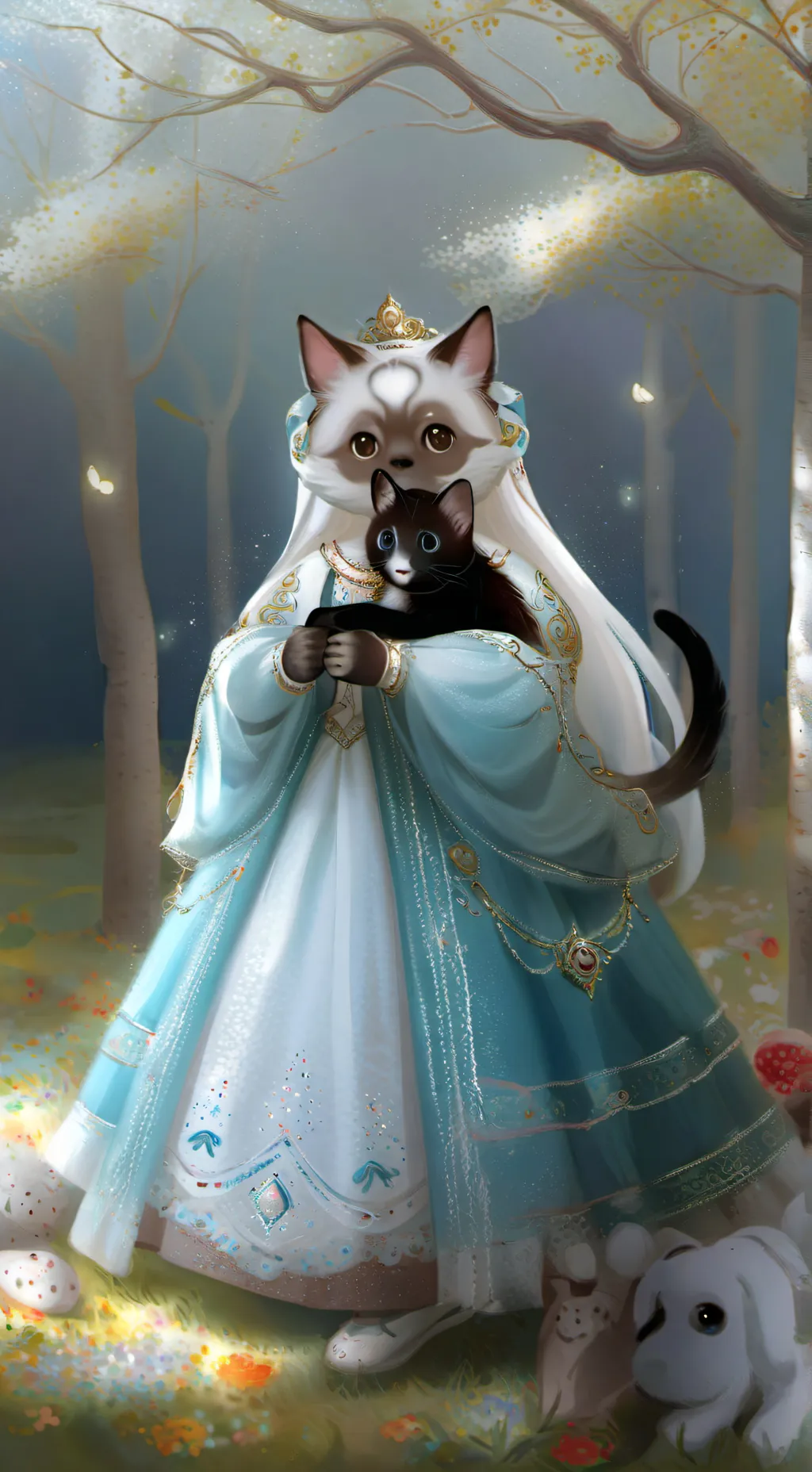 ai character: miss rainbow  background