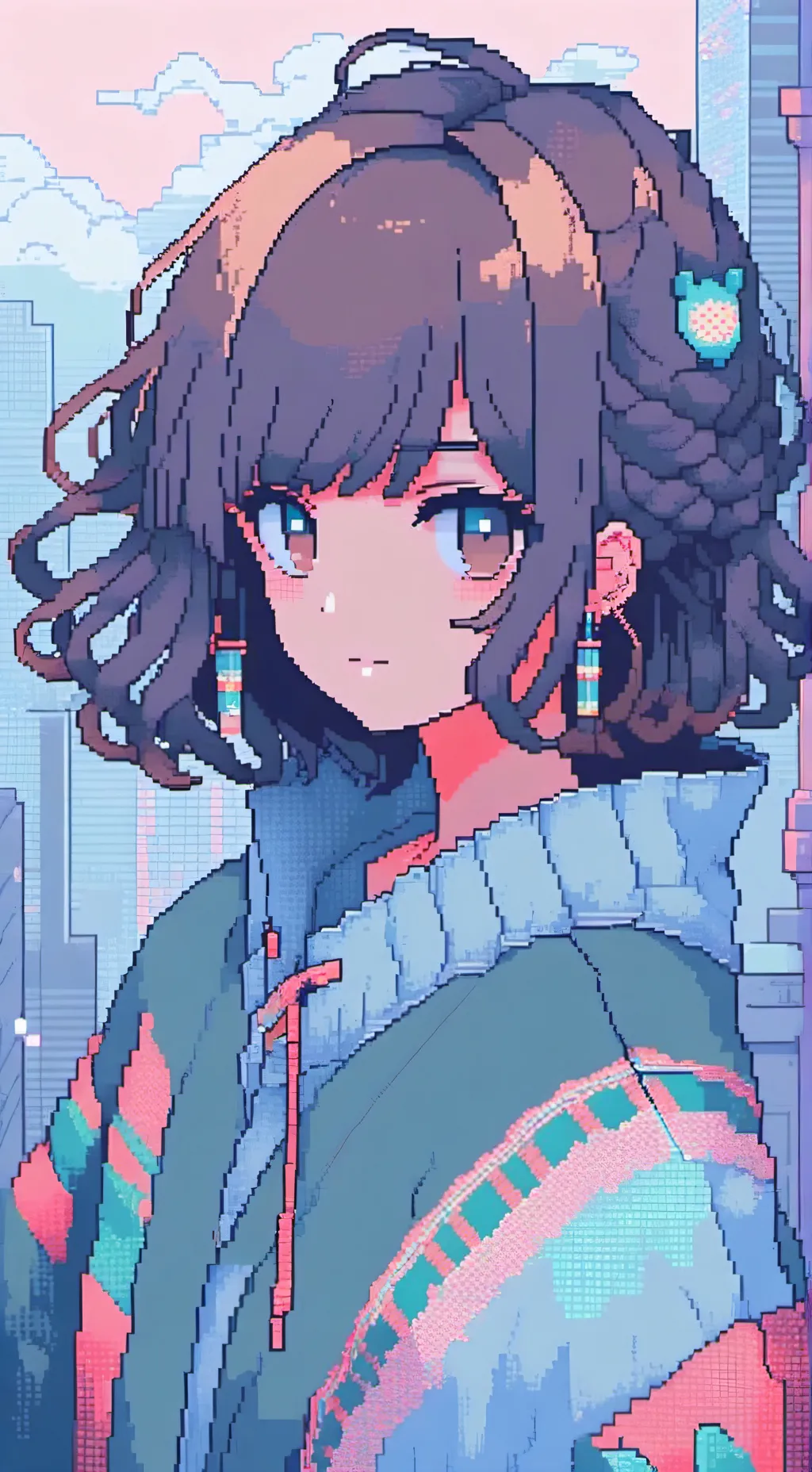 ai character: momo*dan da dan* background