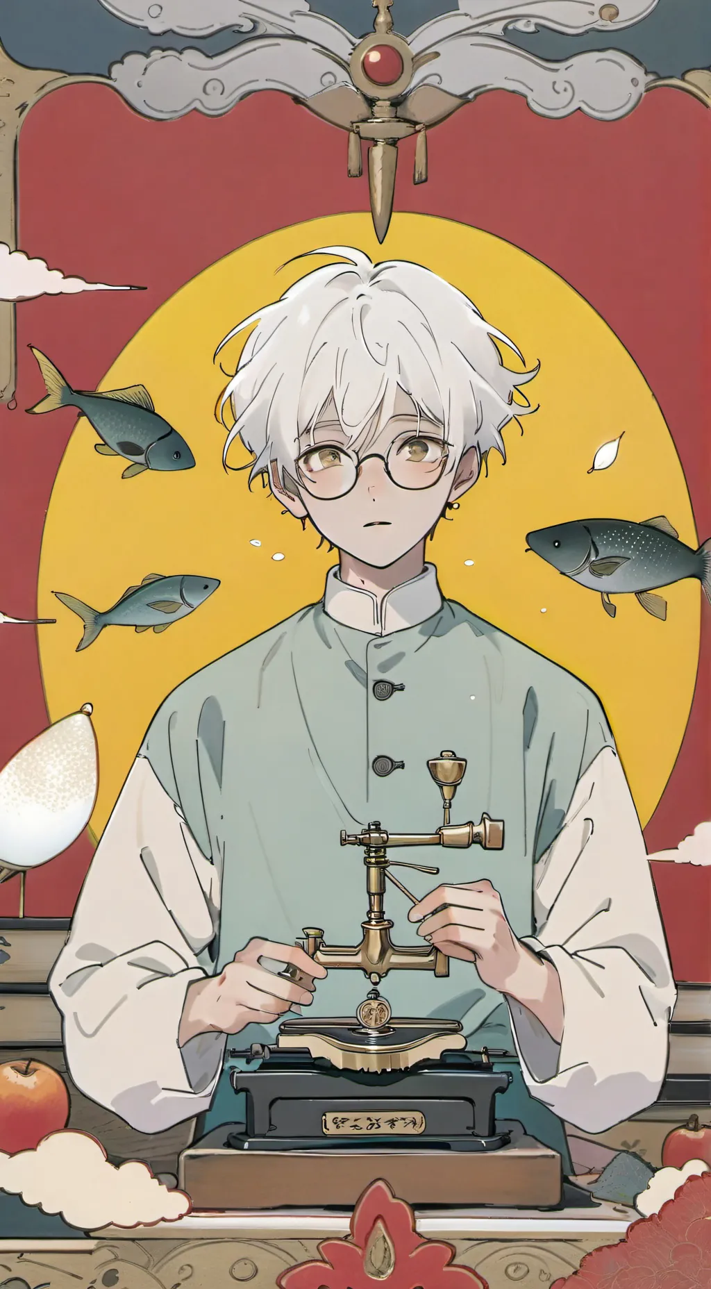 ai character: Iker🫩❤️‍🩹☕ background