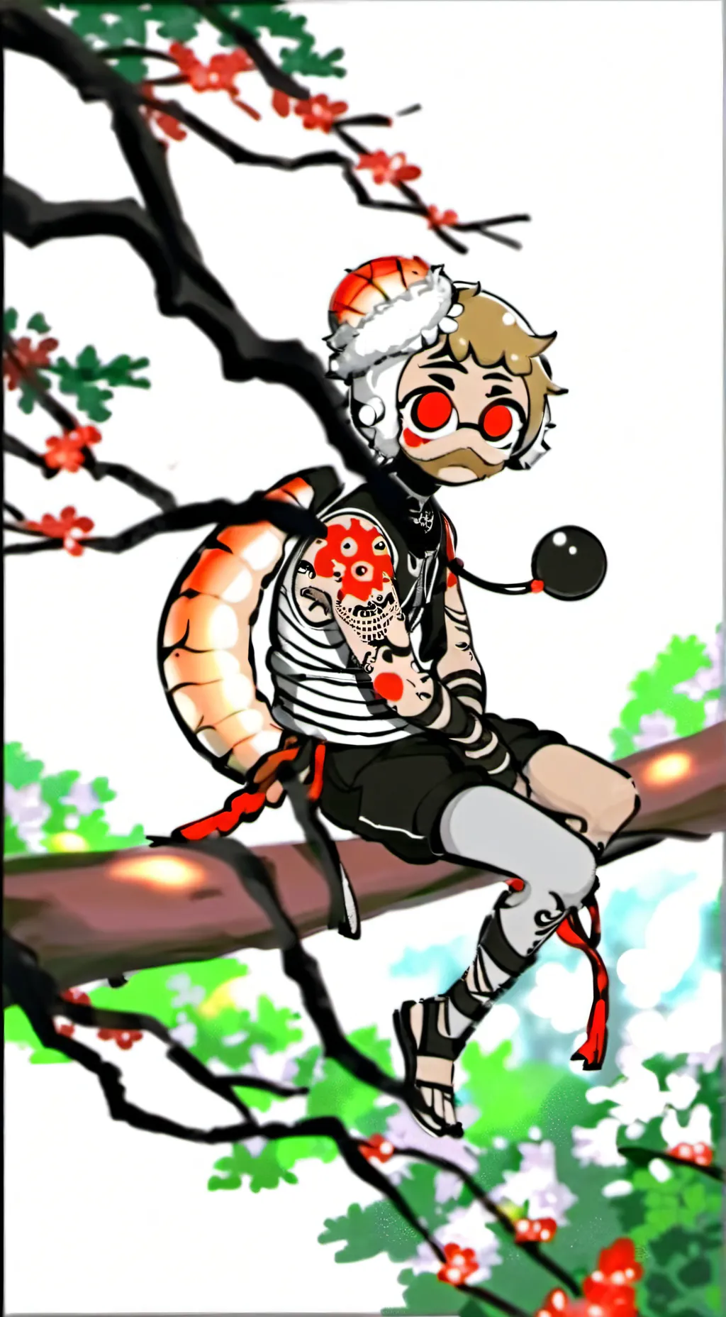 ai character: shrimpo  background