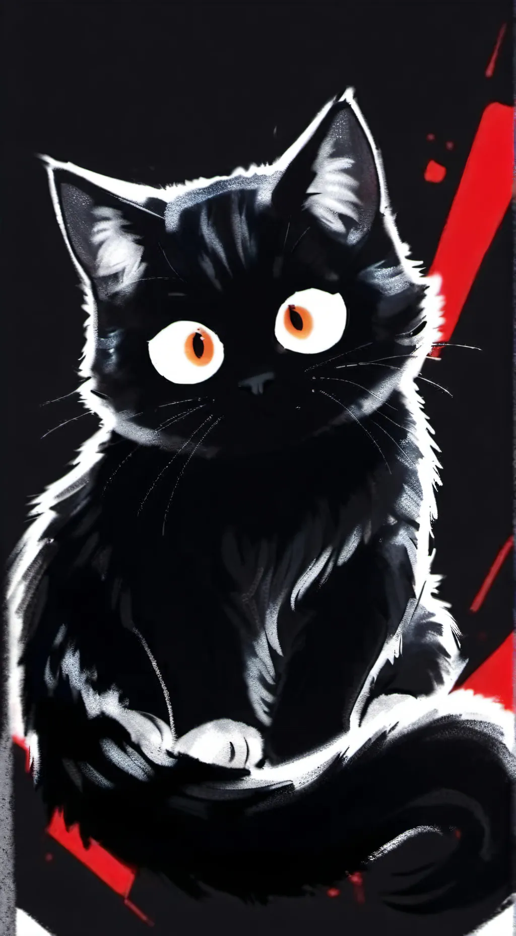 ai character: cartoon cat  background