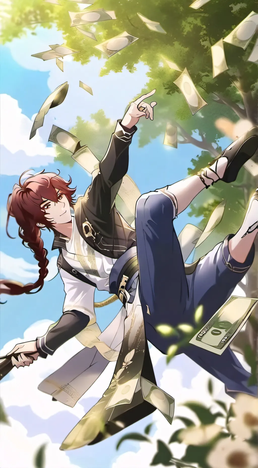 ai character: ✓Dw Money talks!✓ background