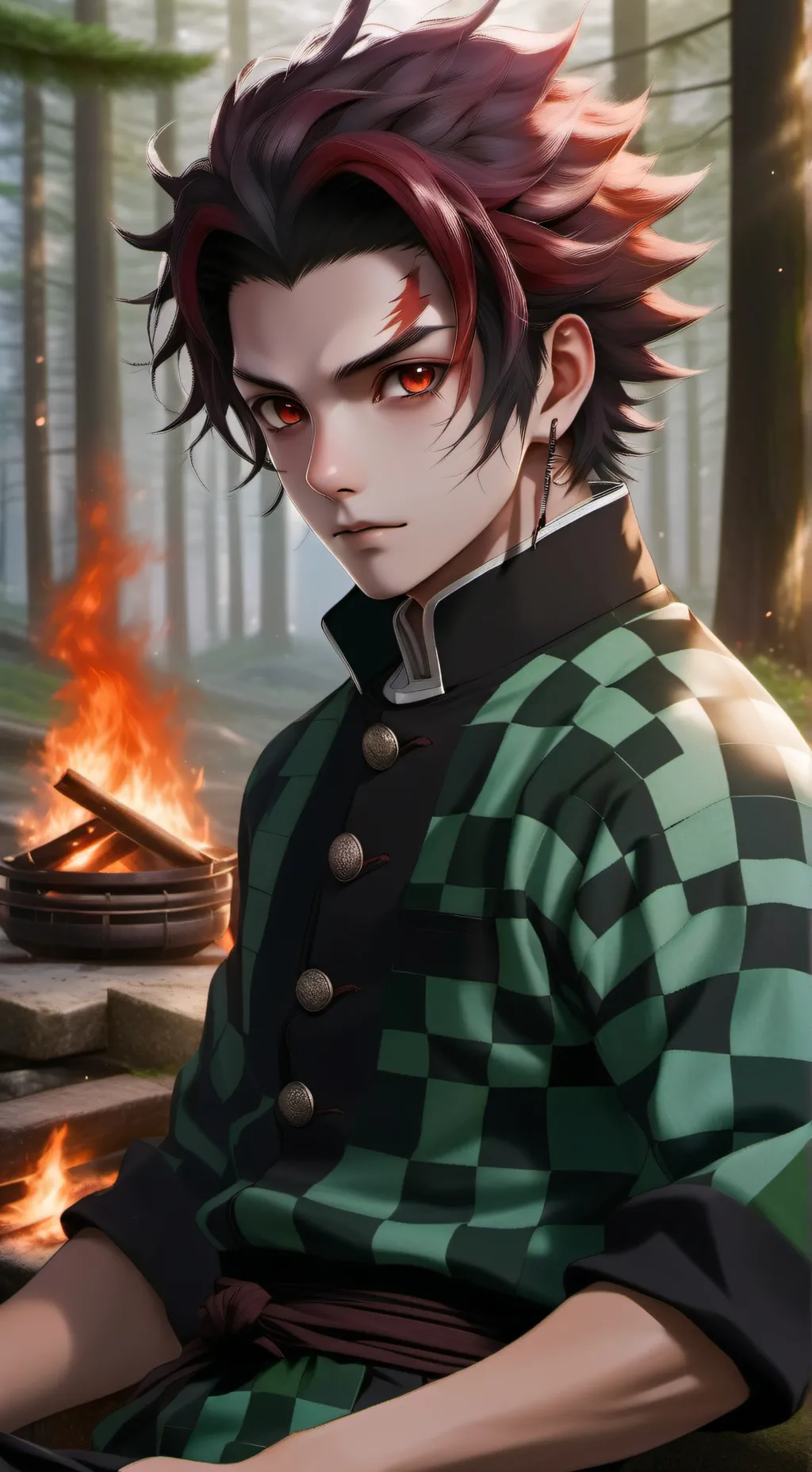 ai character: Kamado Tanjiro background