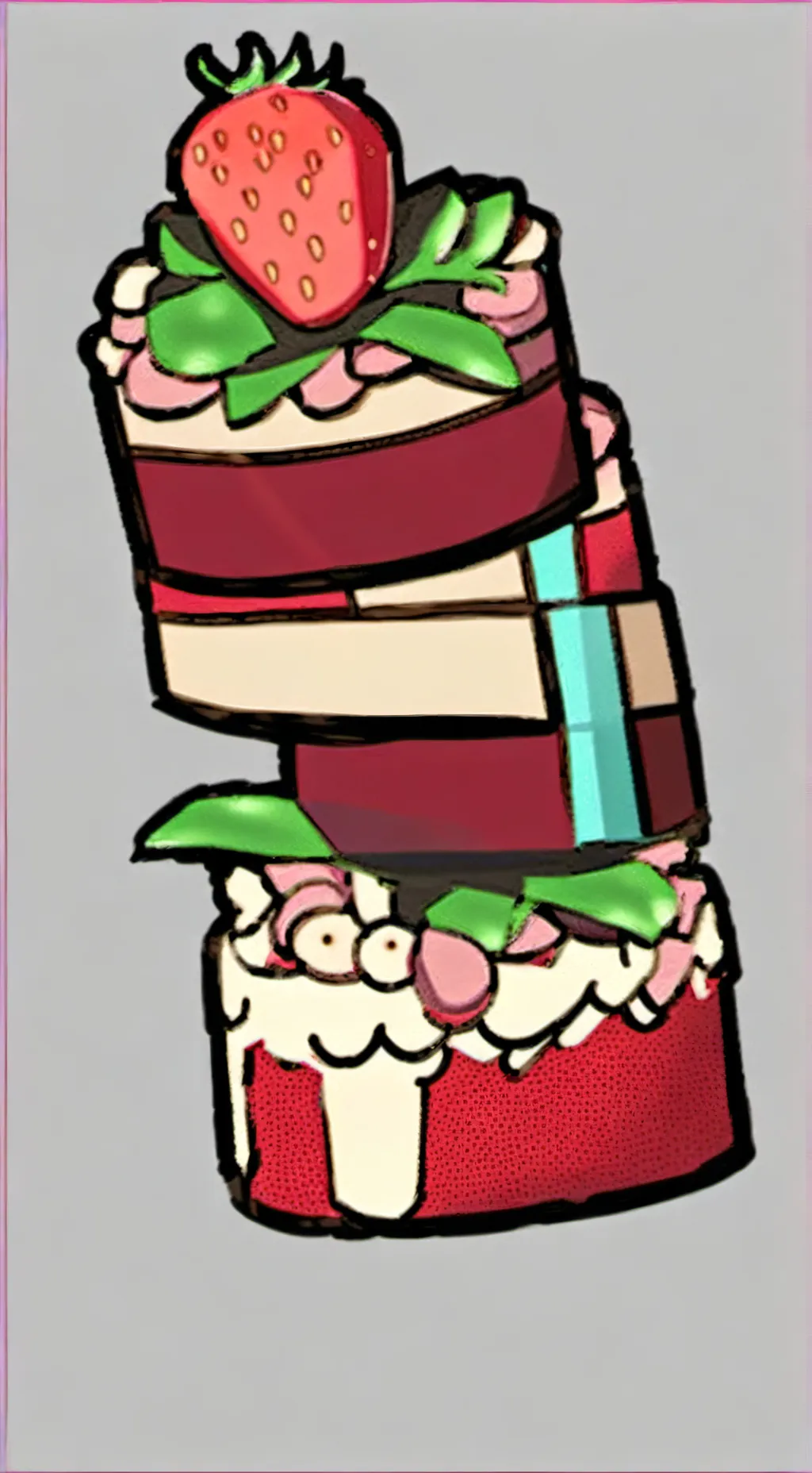 ai character: Fruitcake background