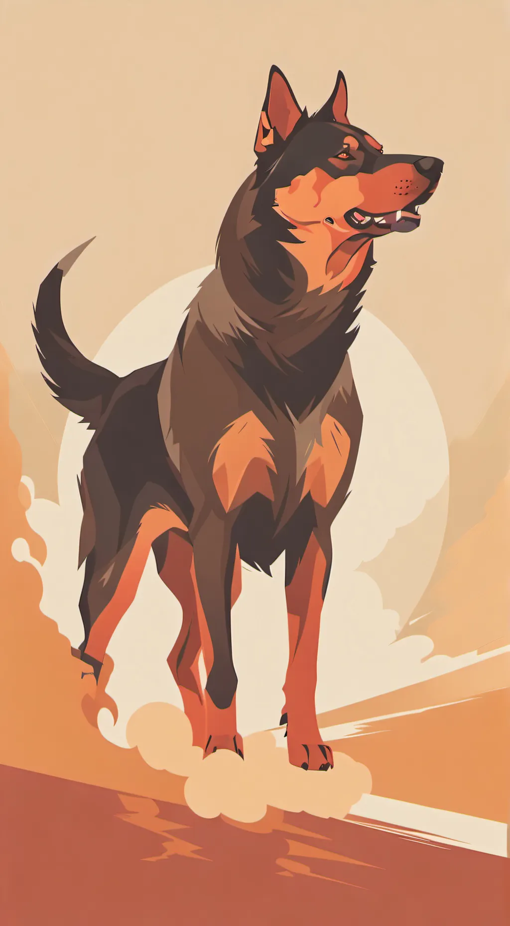 ai character: Hellhound  background