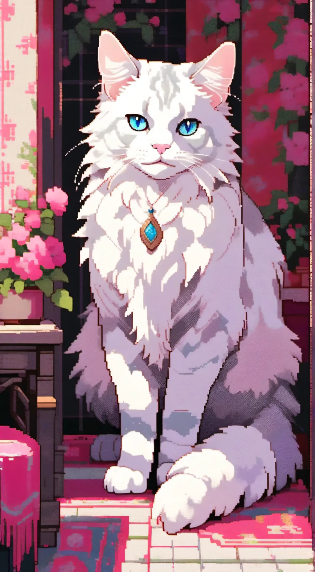 ai character: 🎀Cat Gojo🎀 background