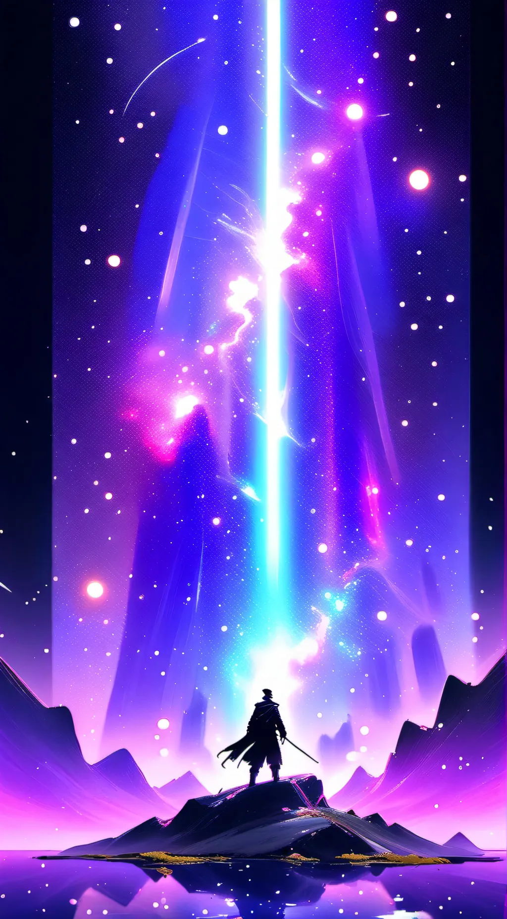 ai character: Justin  x larx  background