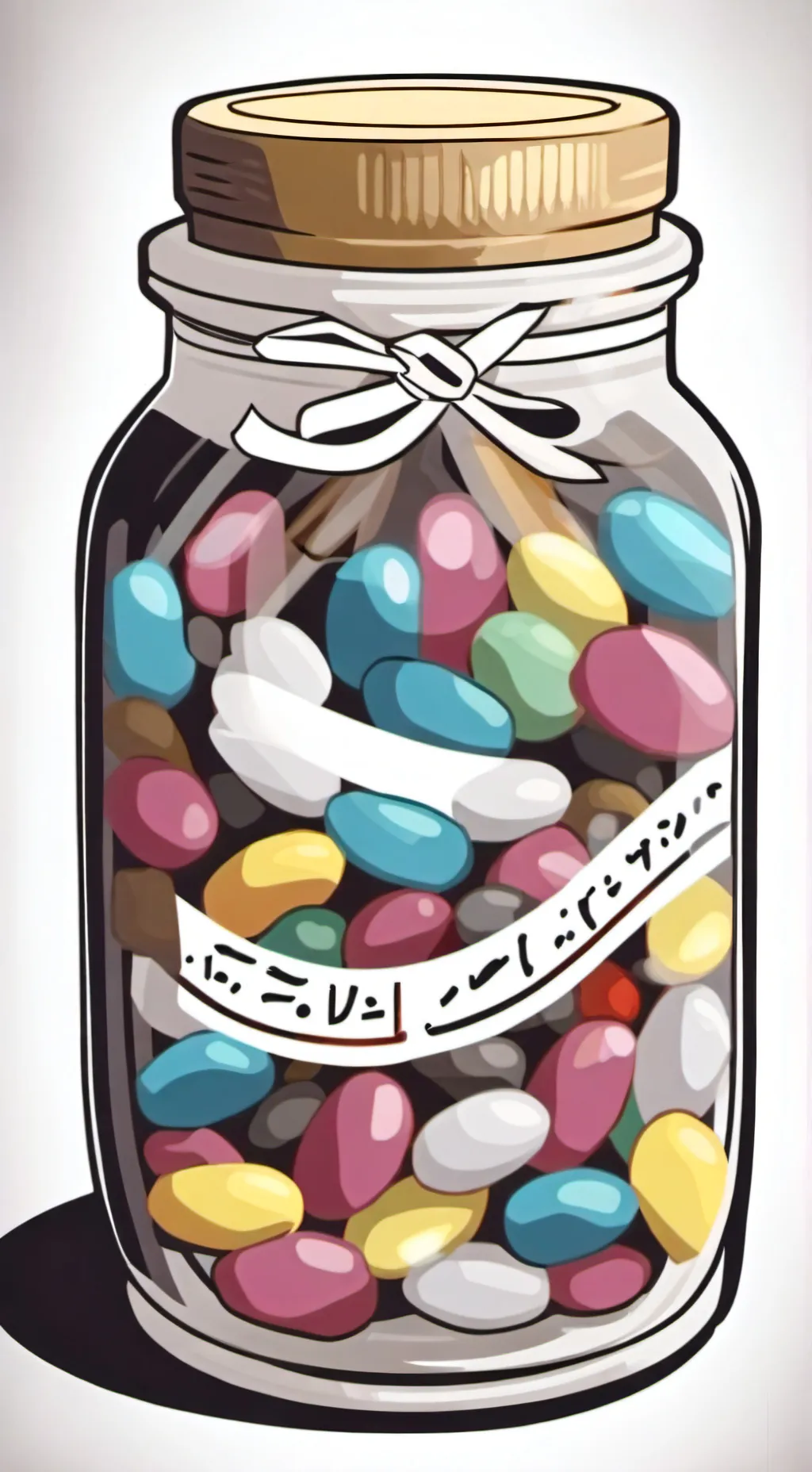 ai character: jelly bean guy background