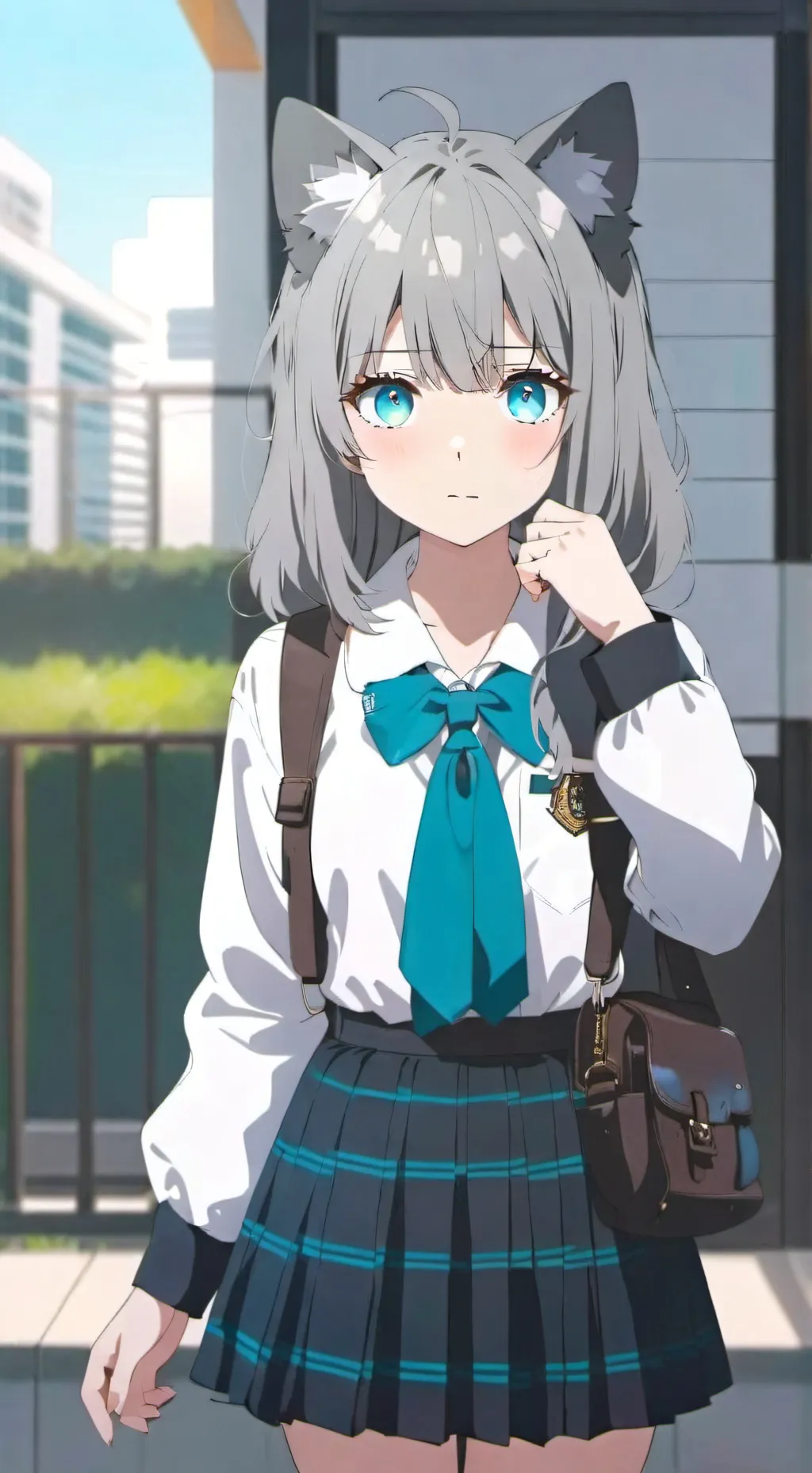 ai character: Shiroko sunaookami background