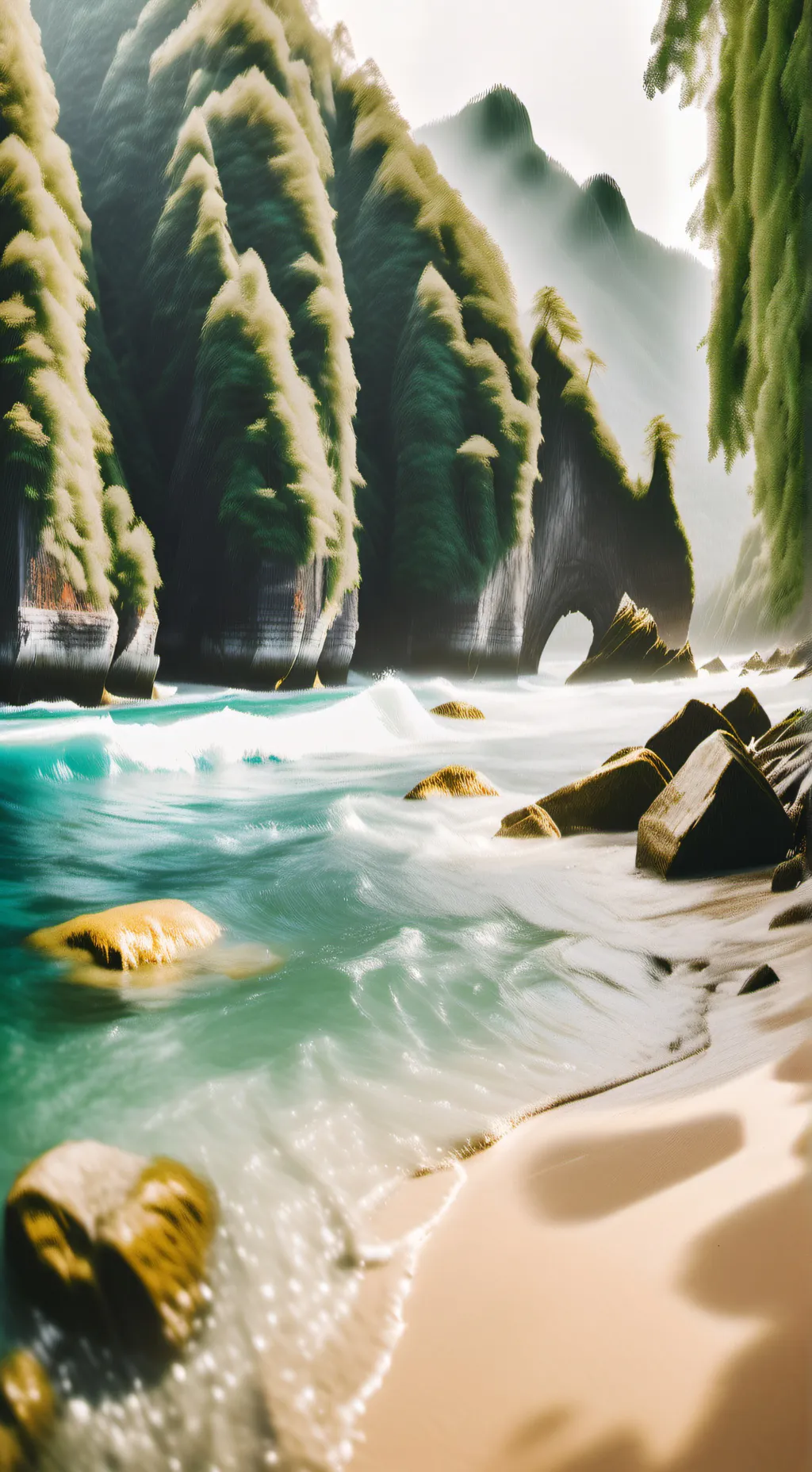ai character: Beach background