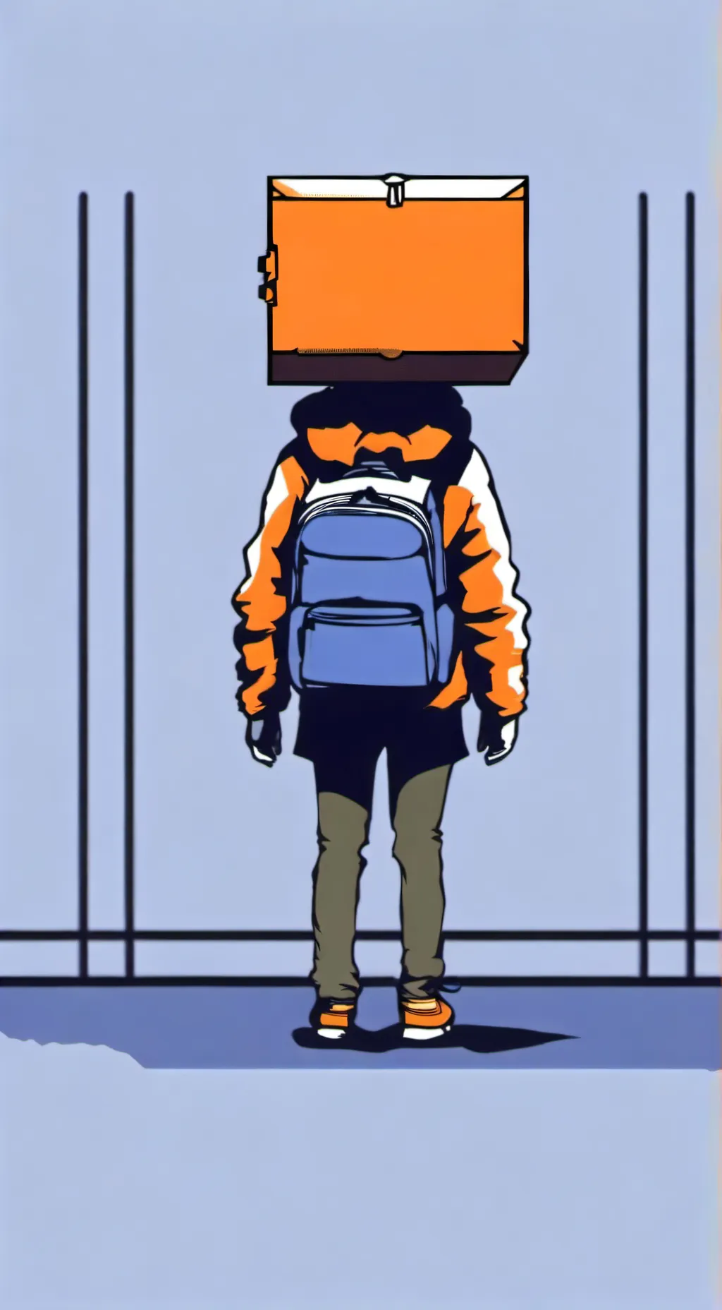 ai character: box head girl(mha) background