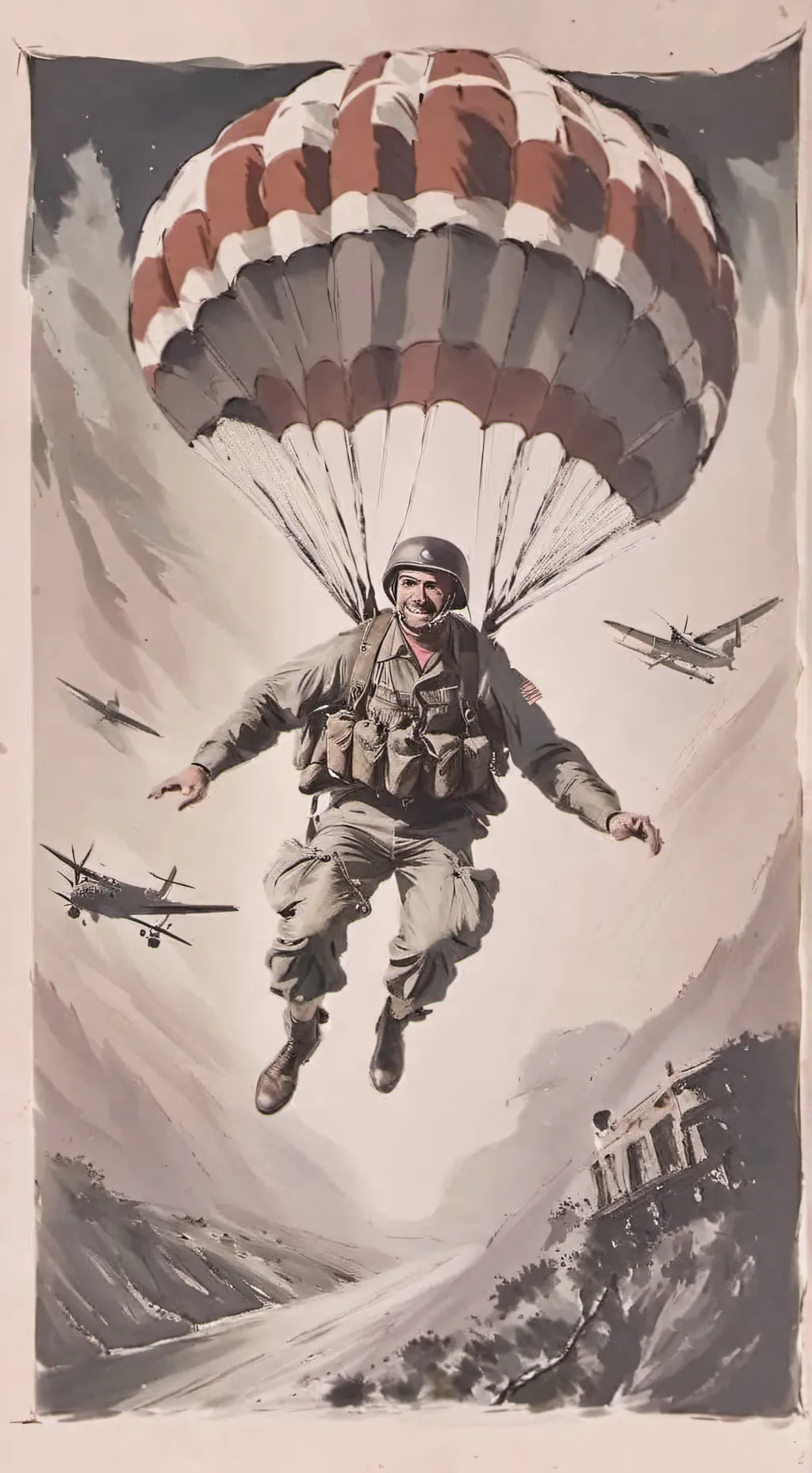 ai character: paratrooper  background