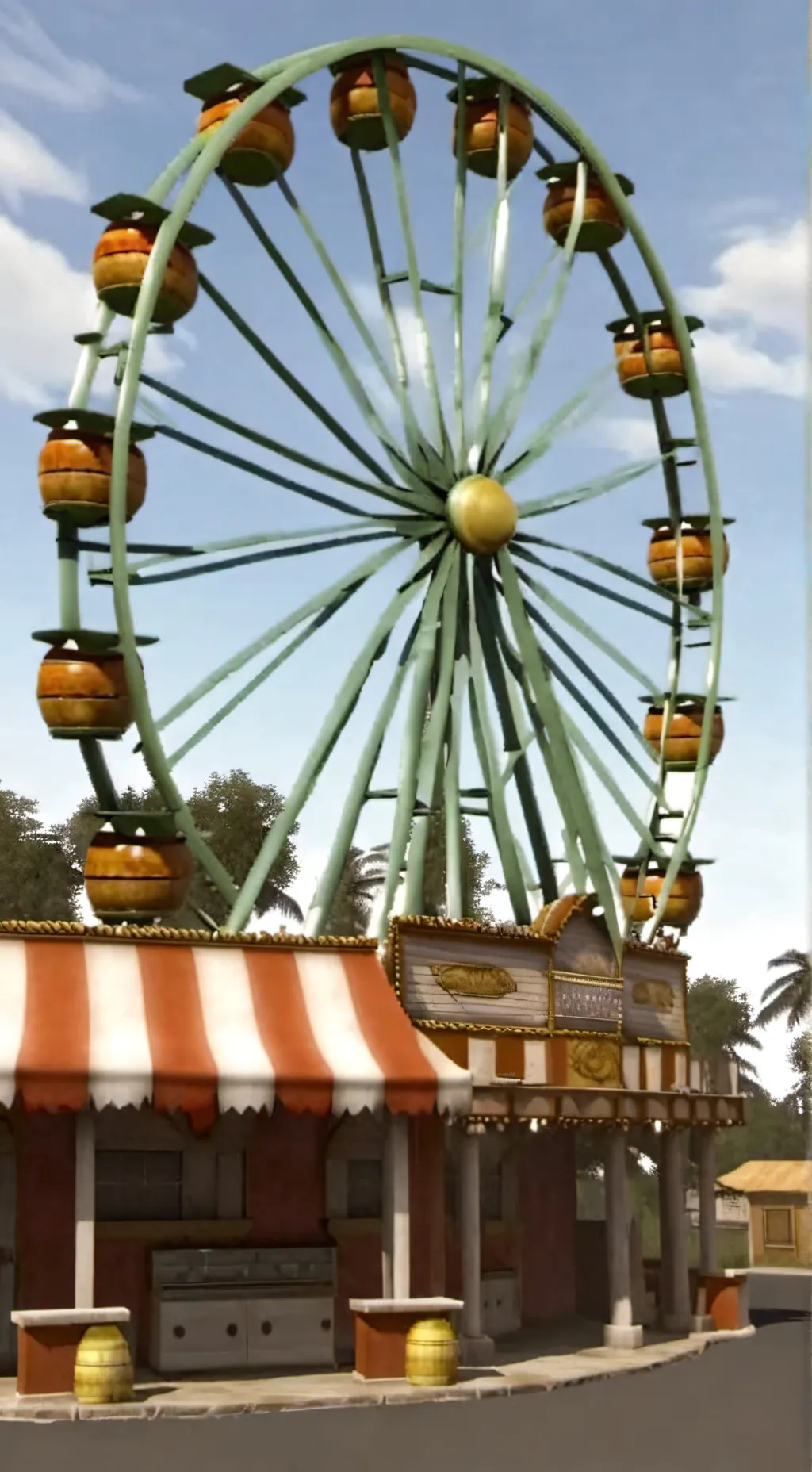 ai character: ferris wheel👻 background