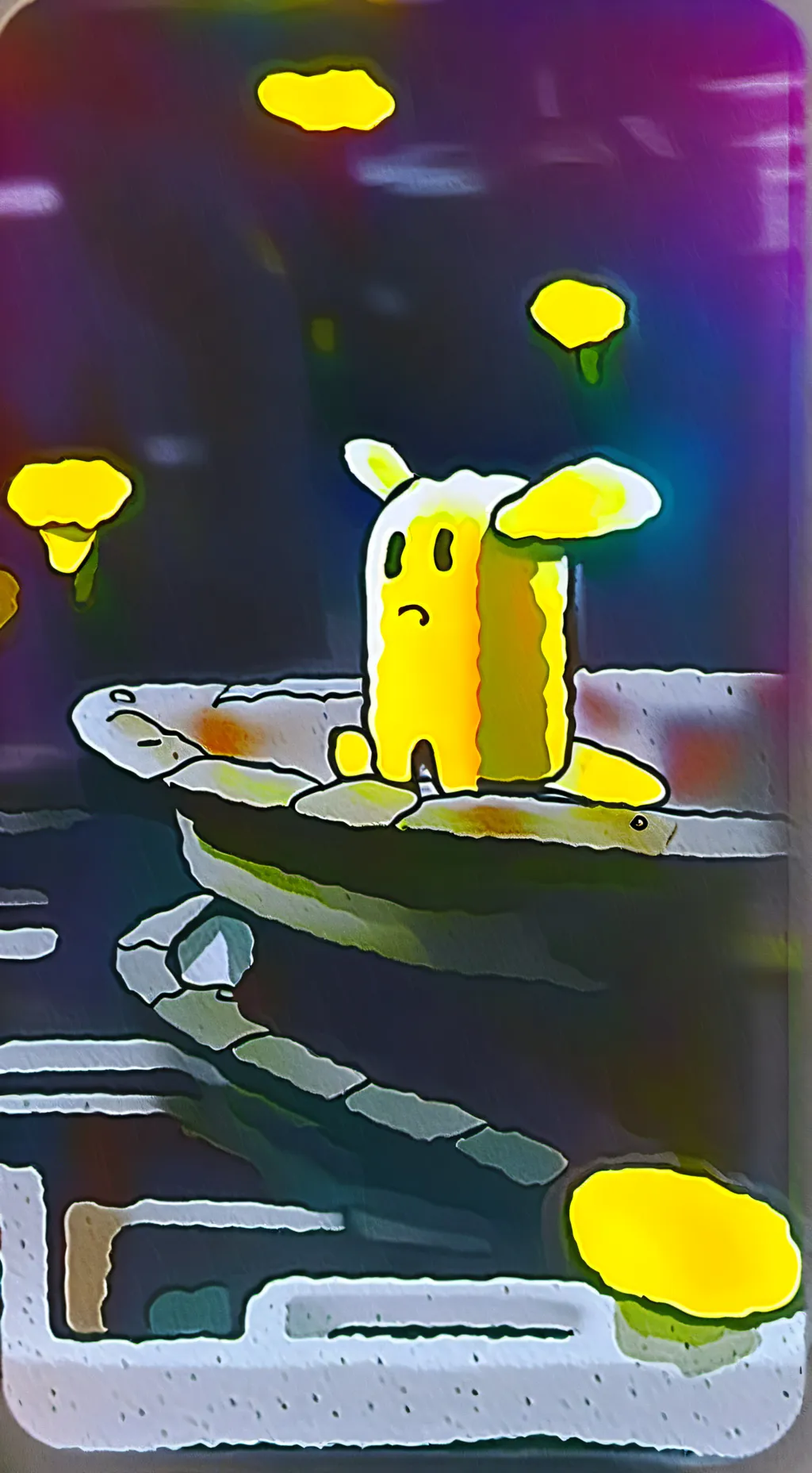 ai character: woopy  background