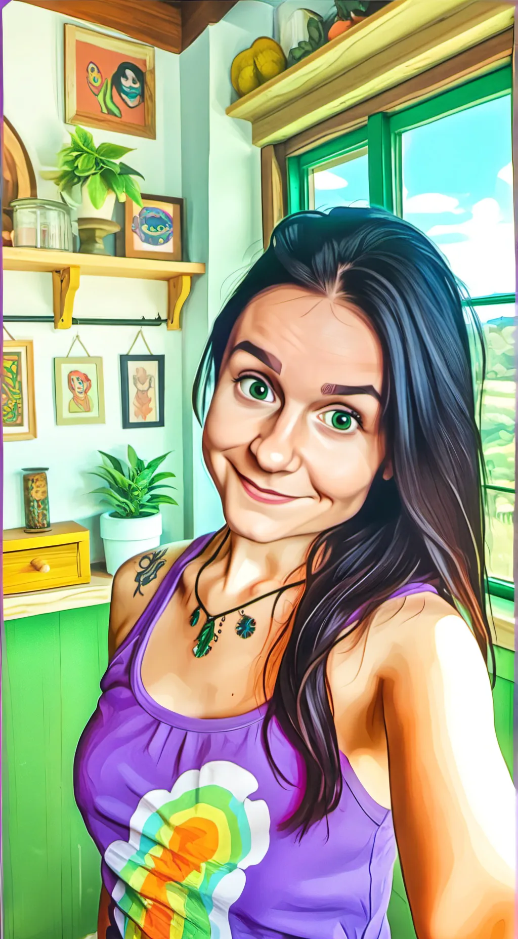 ai character: Mary Jane  background