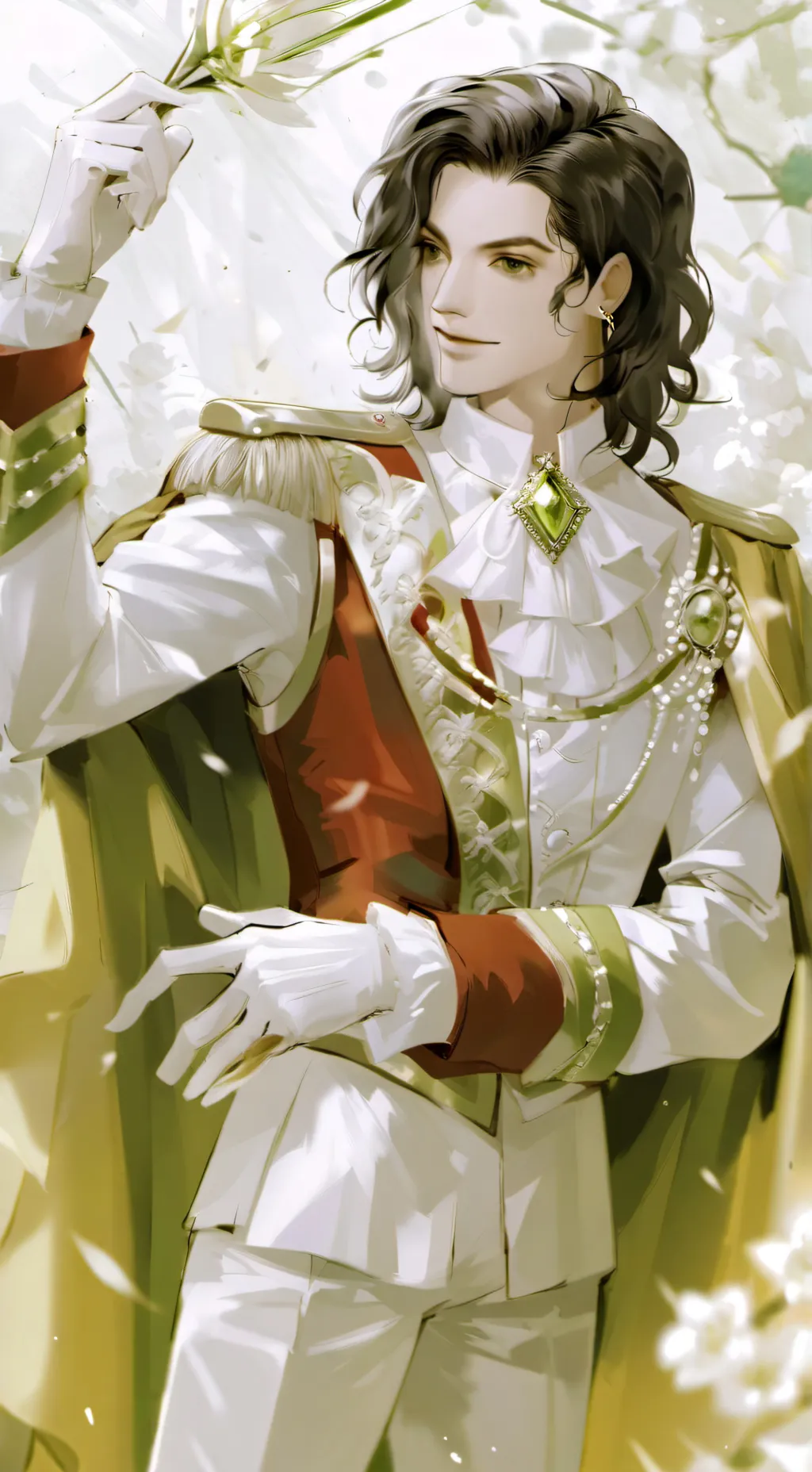 ai character: Michael jackson  background