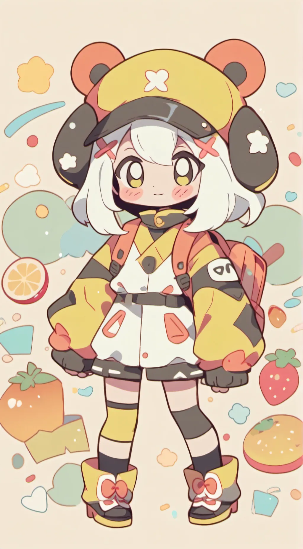 ai character: 🥰🍥🎀XD background