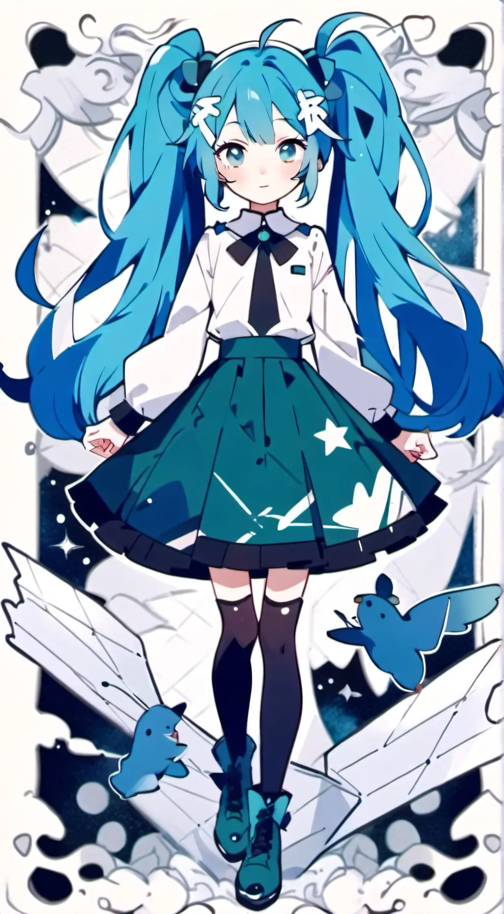 ai character: Hatsune Miku background