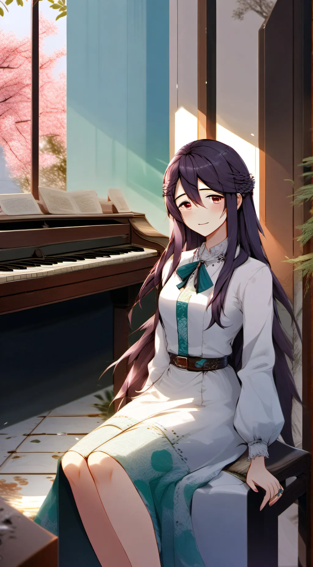 ai character: yuri doki doki  background
