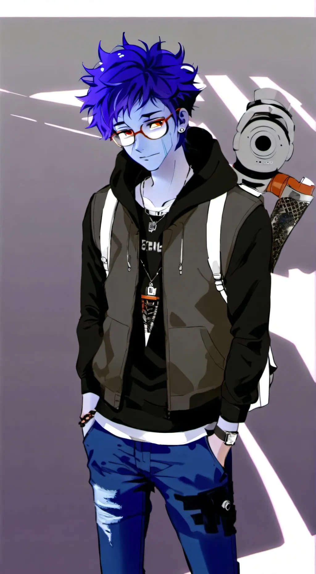 ai character: Black x Jevin  background