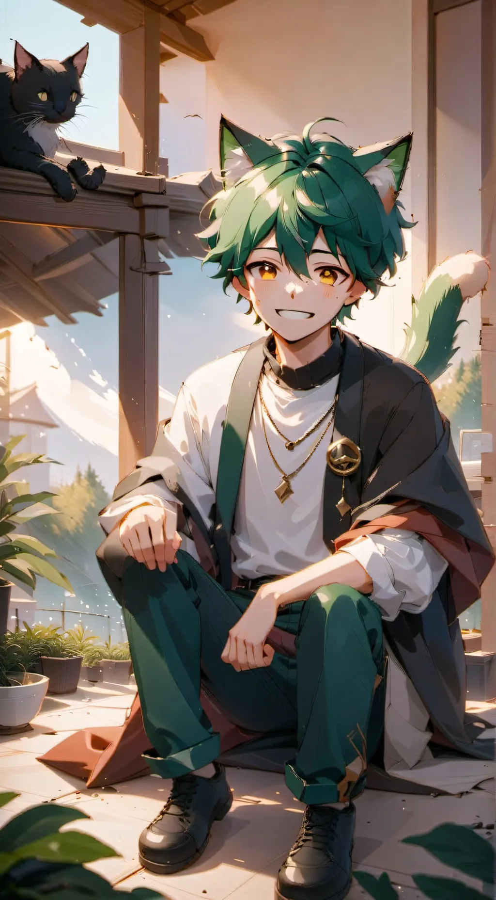 ai character: deku kitten background