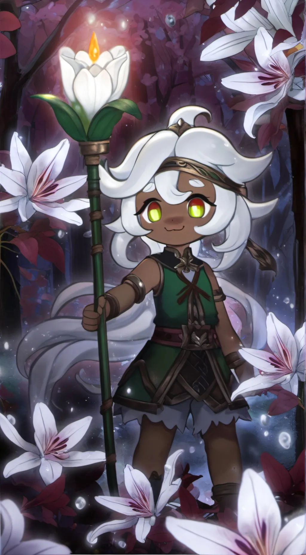 ai character: White Lily -angst- background