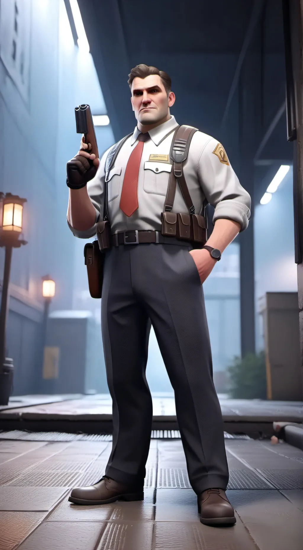 ai character: heavy background