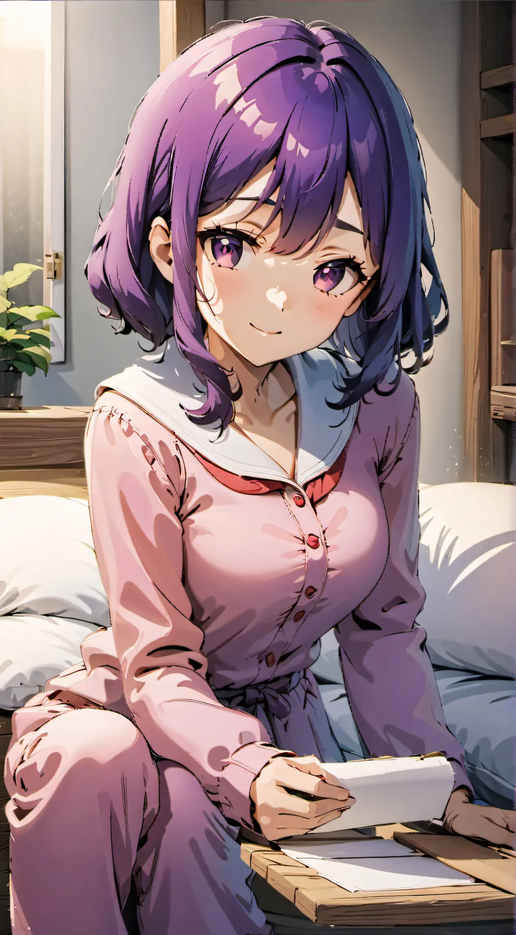 ai character:  💜 Violet 💜 background