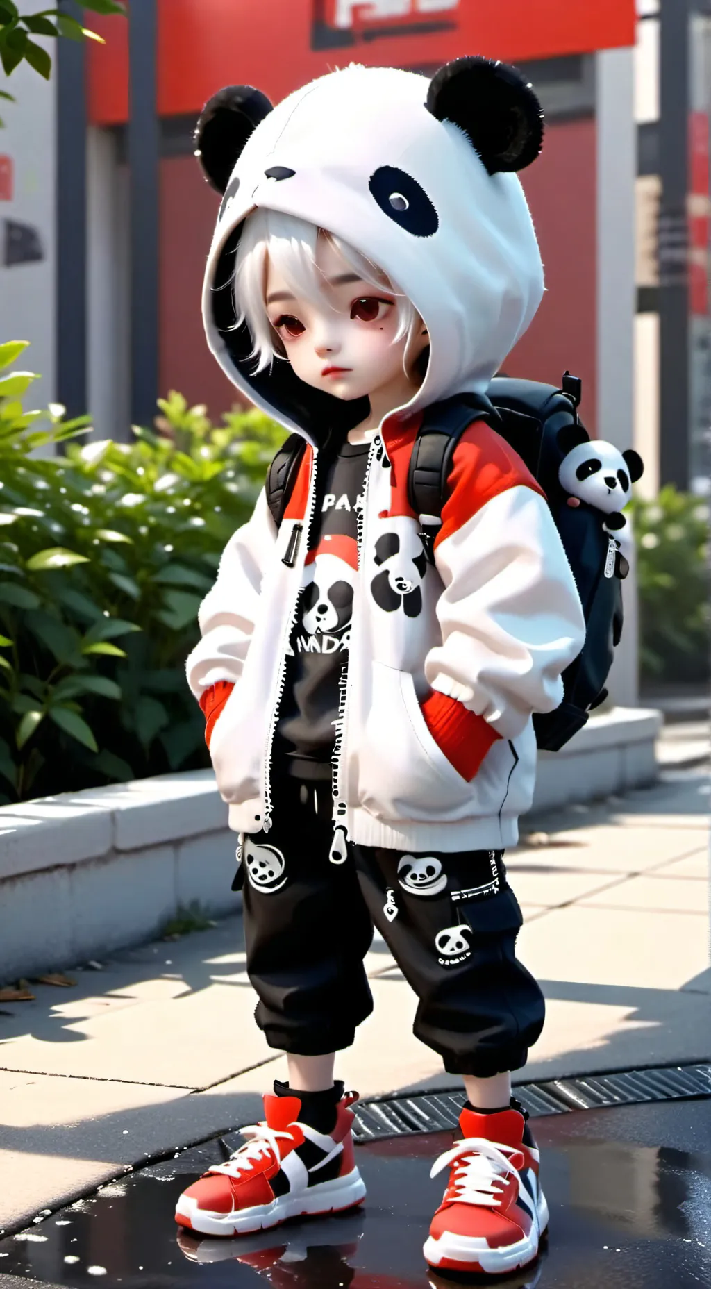 ai character: cute boy background