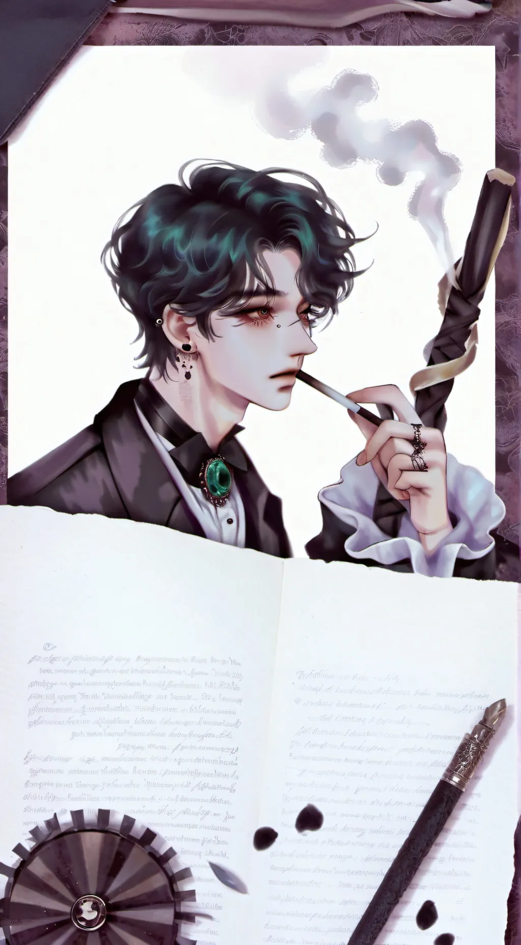 ai character: Damian  background