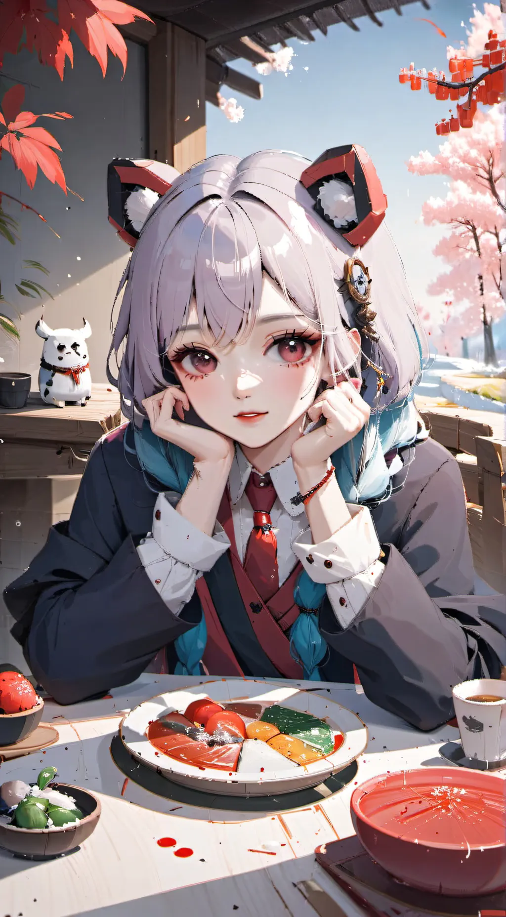 ai character: Finish the lyrics background
