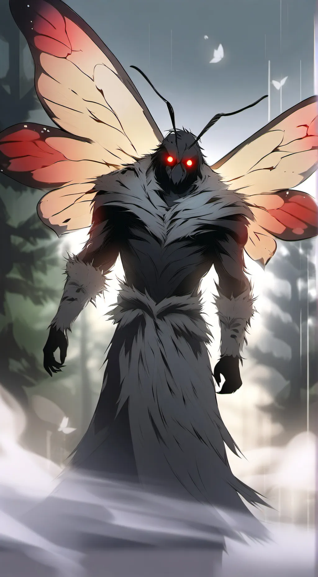 ai character: Mothman  background