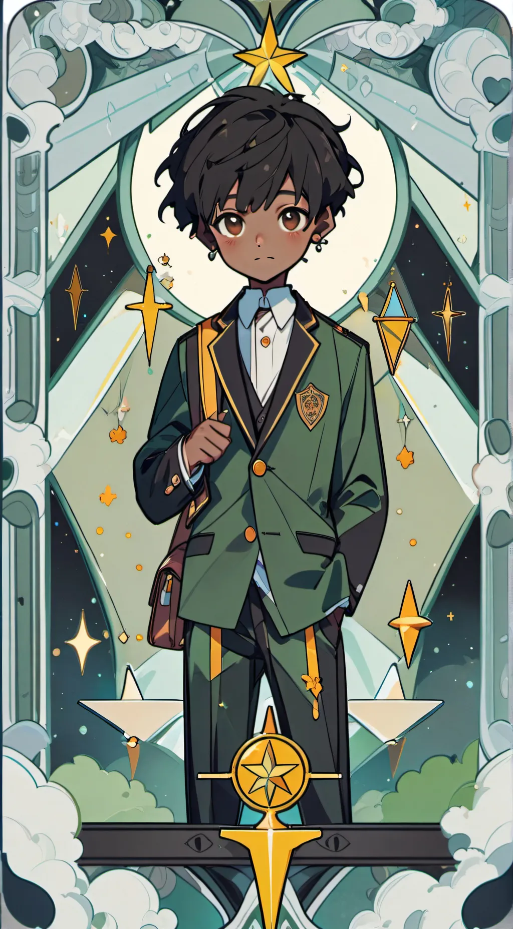 ai character: school pick me boy background